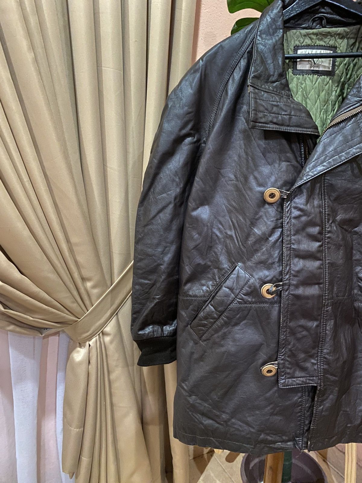 Valentino Vintage Valentino Uomo Black Leather Coat – Quilted Liner Size US L / EU 52-54 / 3 - 5 Thumbnail