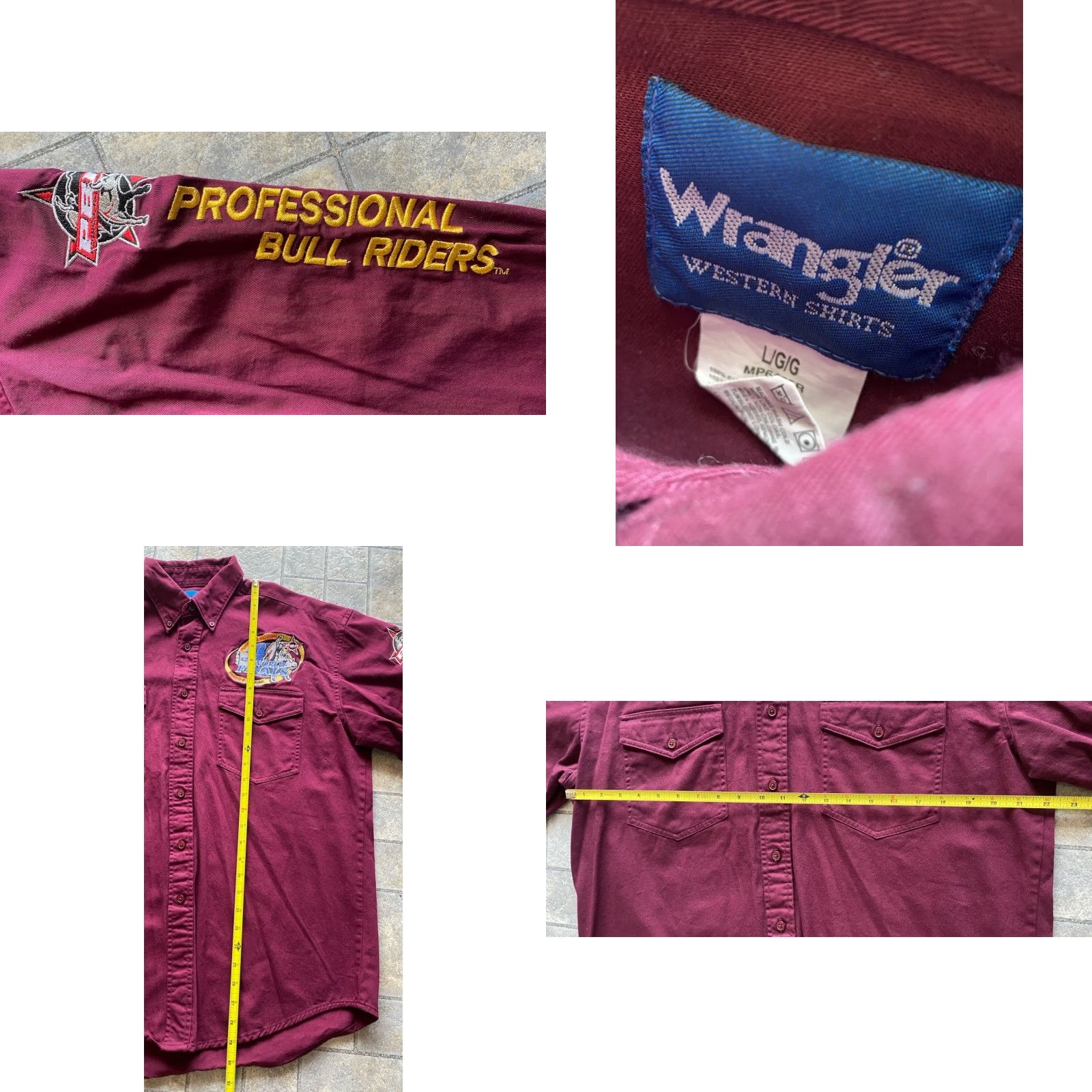 Wrangler VINTAGE Wrangler PBR Bull Riders World Finals Button Shirt Men’s Large Red Size US L / EU 52-54 / 3 - 8 Thumbnail