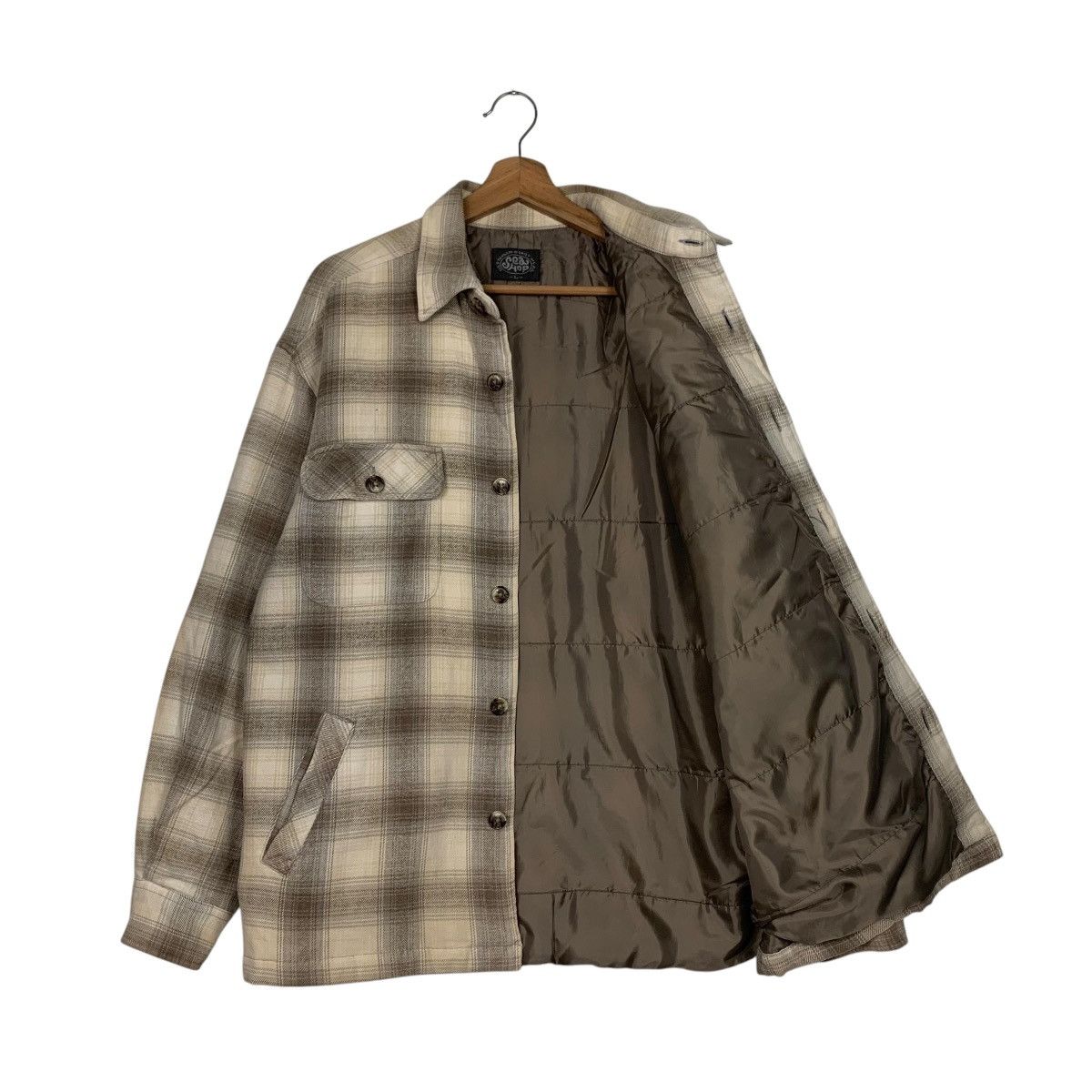 Vintage 90's SEA HOP Shadow Plaid 4 Pocket Flannel Jacket #2838-C128 Size US L / EU 52-54 / 3 - 9 Thumbnail