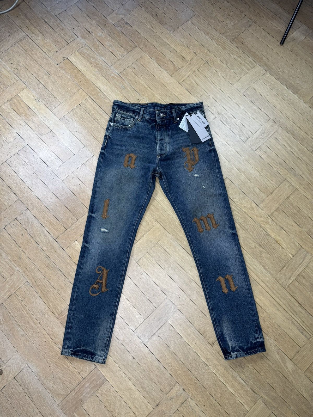 Palm Angels PALM ANGELS PATCHED LETTERS JEANS Size US 30 / EU 46 - 1 Thumbnail