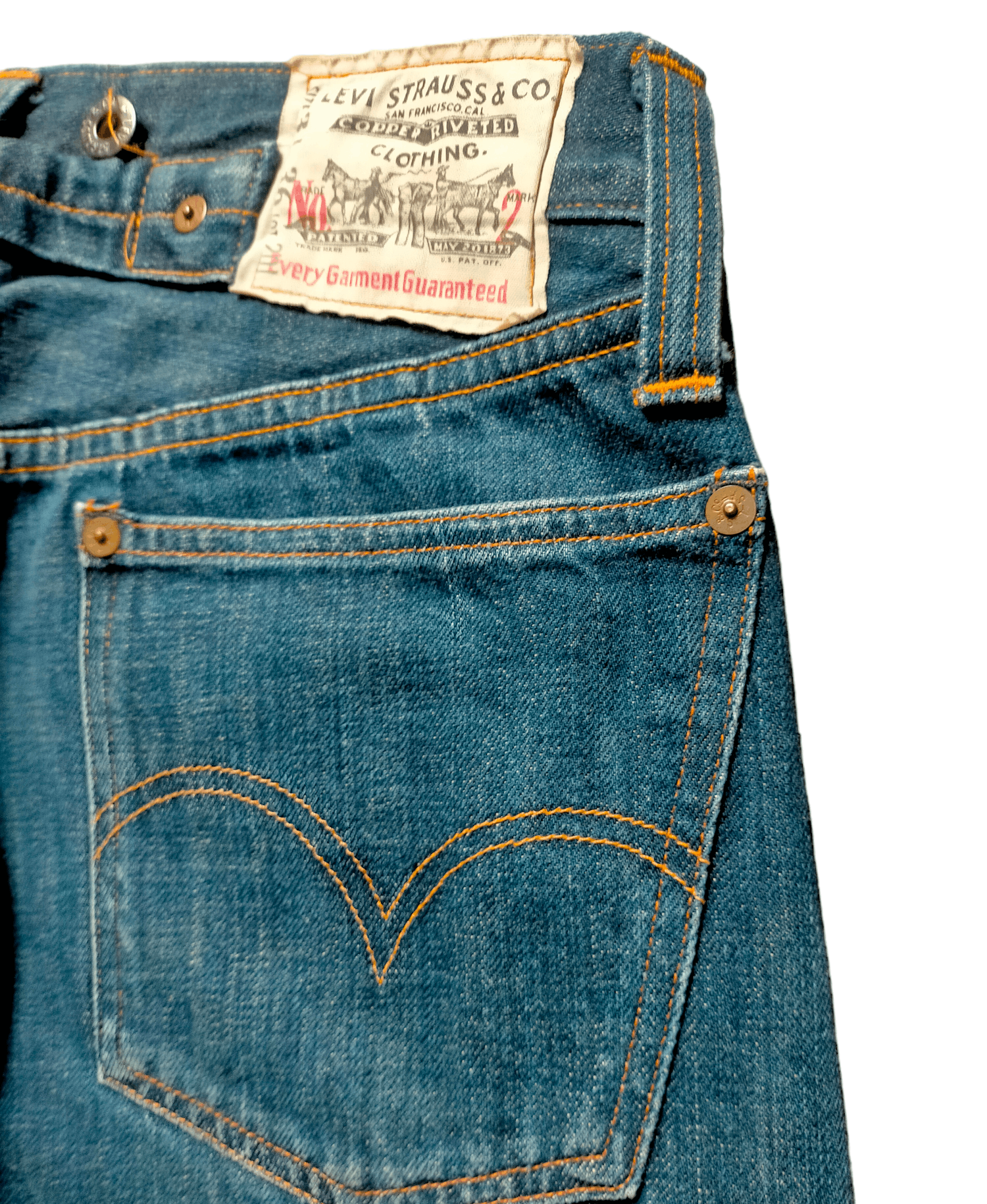 Levi's Vintag Levis 201 inspired 1920s Selvedge denim Size US 30 / EU 46 - 3 Thumbnail