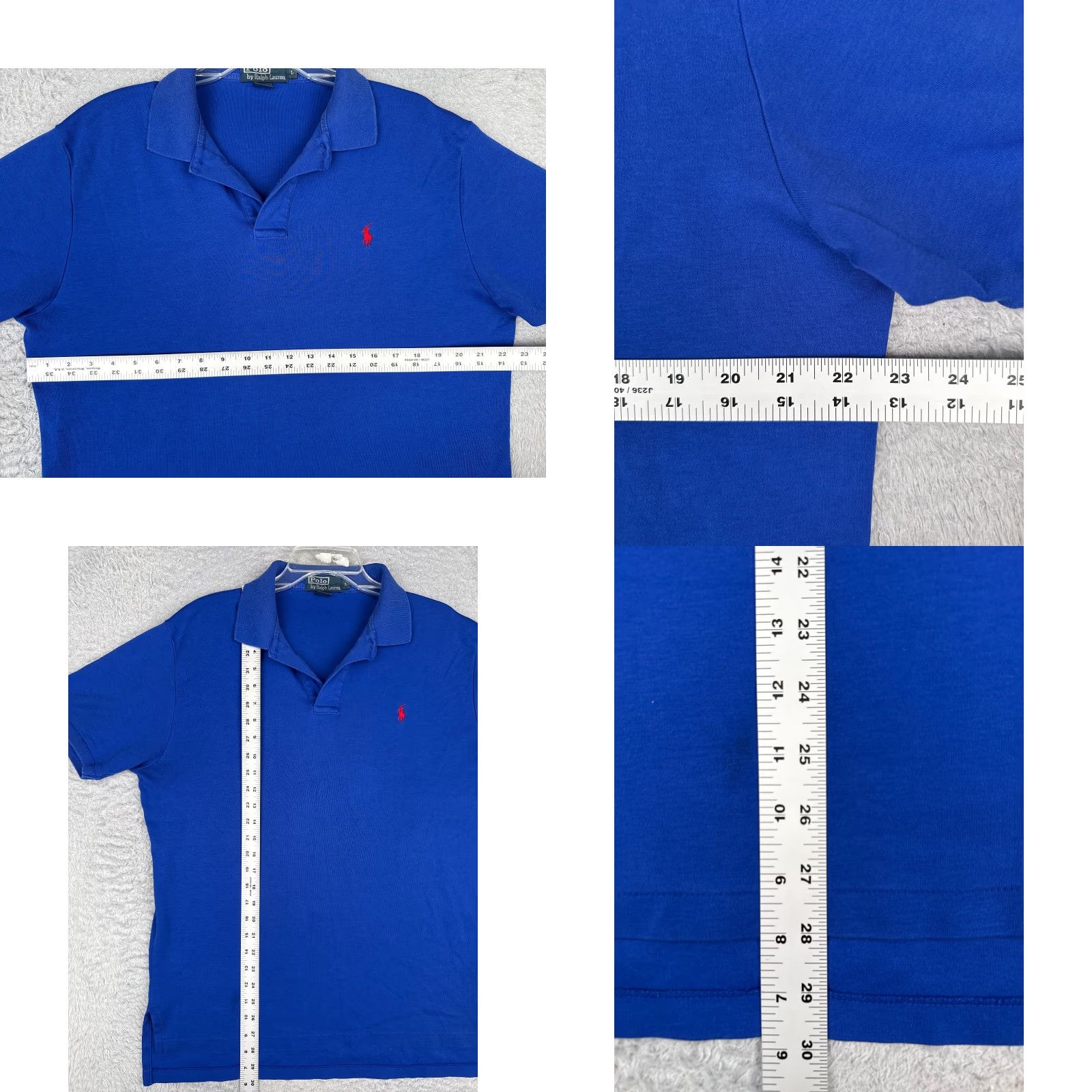 Ralph Lauren VINTAGE Ralph Lauren Polo Shirt Adult Large Blue 100% Cotton Short Sleeve Polo Shirt Mens 40 in Chest Modern Sports American 90s? Size US L / EU 52-54 / 3 - 8 Thumbnail