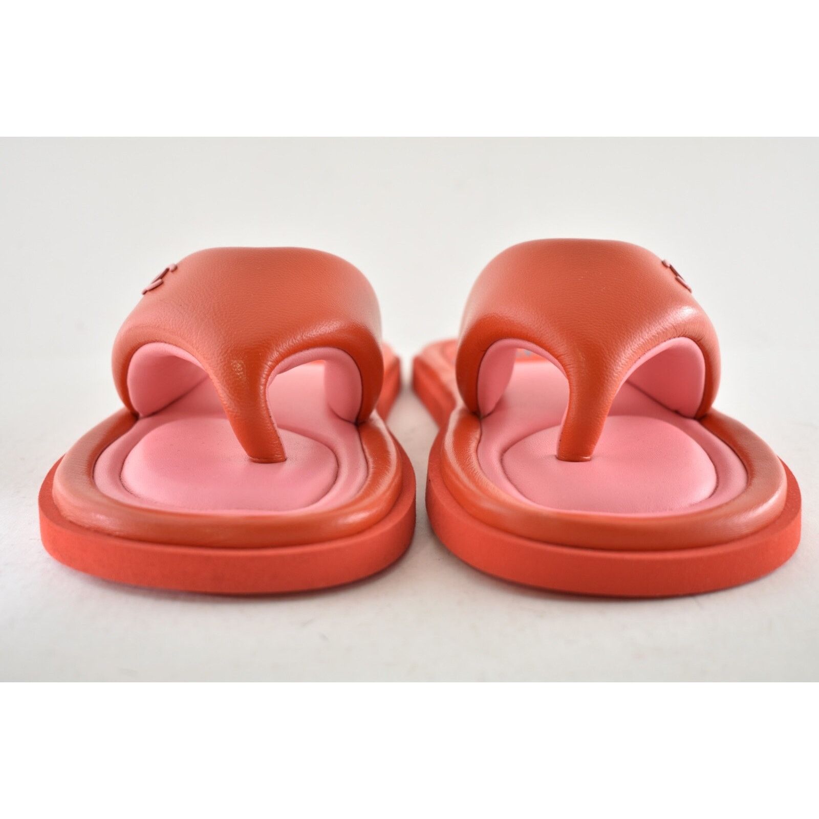 Chanel Chanel 22P Pink Red Lambskin Padded Pool Thong Logo Size US 7 / IT 37 - 8 Thumbnail