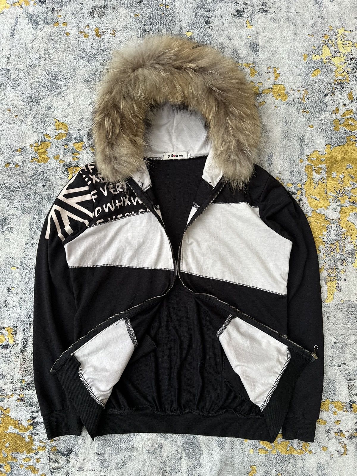 20471120 BRITISH POEM FUR ZIP HOODIE IF SIX WAS NINE LGB STYLE Size US M / EU 48-50 / 2 - 6 Thumbnail