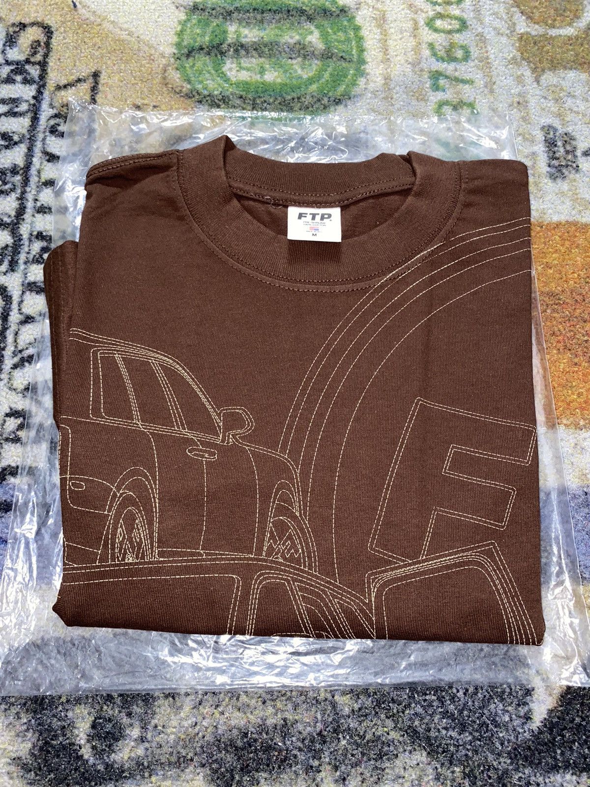 image of Fuck The Population Ftp Big Body Tee in Brown, Men's (Size Medium)