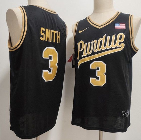 Nike Men's Purdue Boilermakers #3 Braden Smith Black 2026 Jersey Size US S / EU 44-46 / 1 - 1 Thumbnail