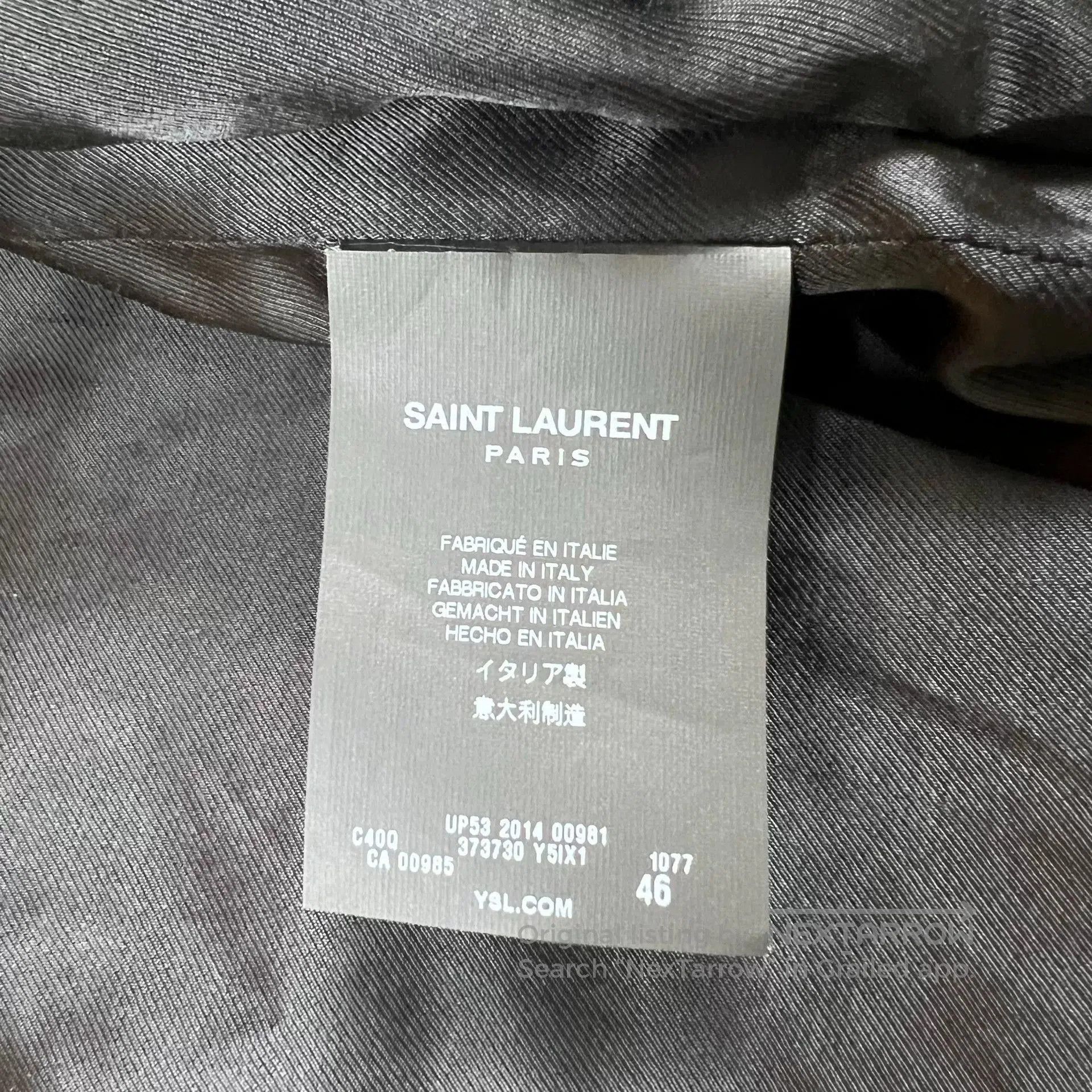 Saint Laurent Paris Saint Laurent Suede Jacket SLP15SS. Size US S / EU 44-46 / 1 - 4 Thumbnail