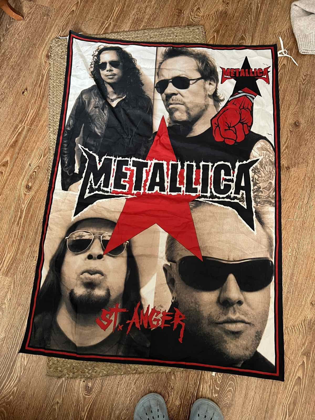 Metallica × Vintage Rare Metallica 90s poster flag Vintage G merch Size ONE SIZE - 1 Thumbnail