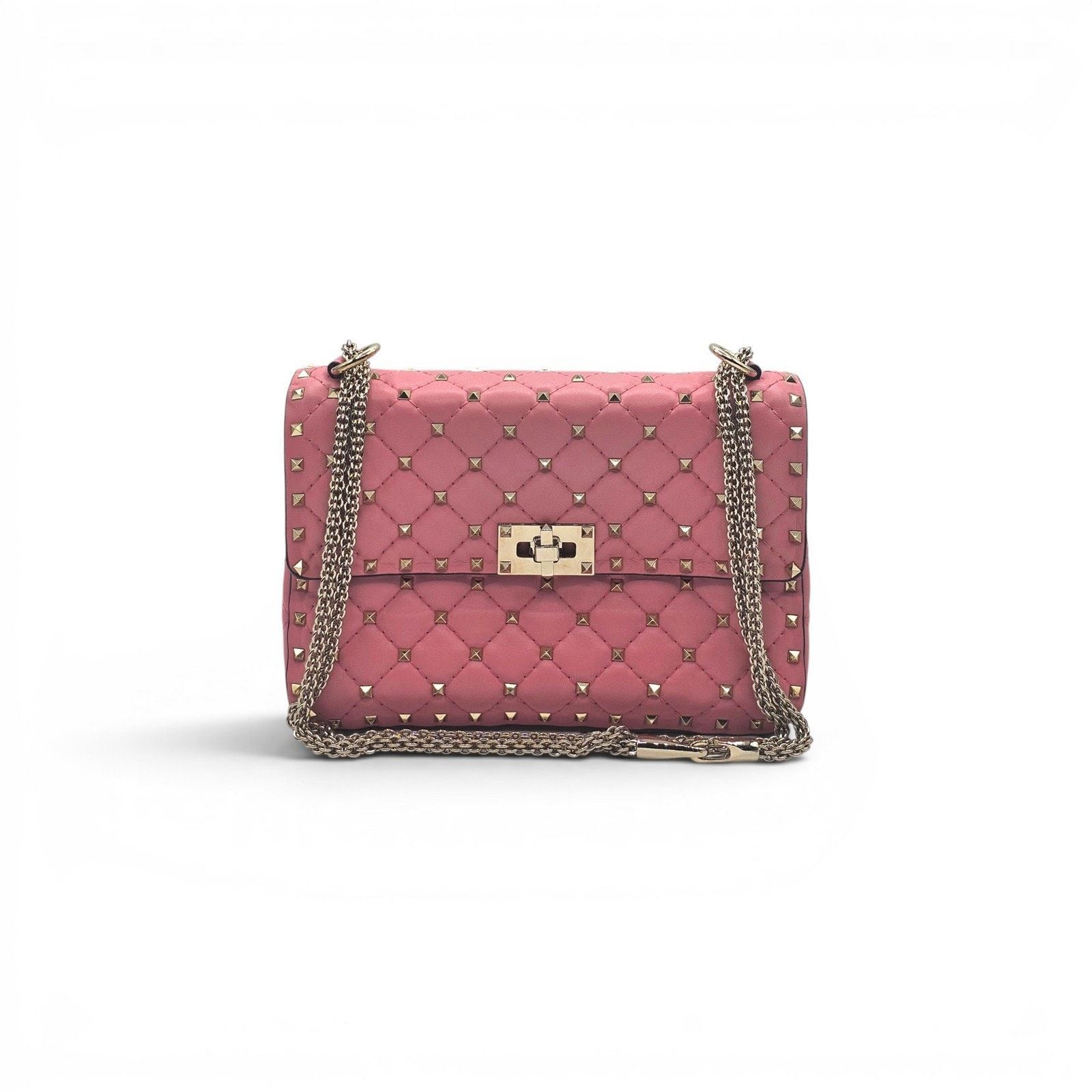 Valentino Rockstud Spike Medium Pink Leather Shoulder Bag NWOT $3500 Size ONE SIZE - 1 Thumbnail