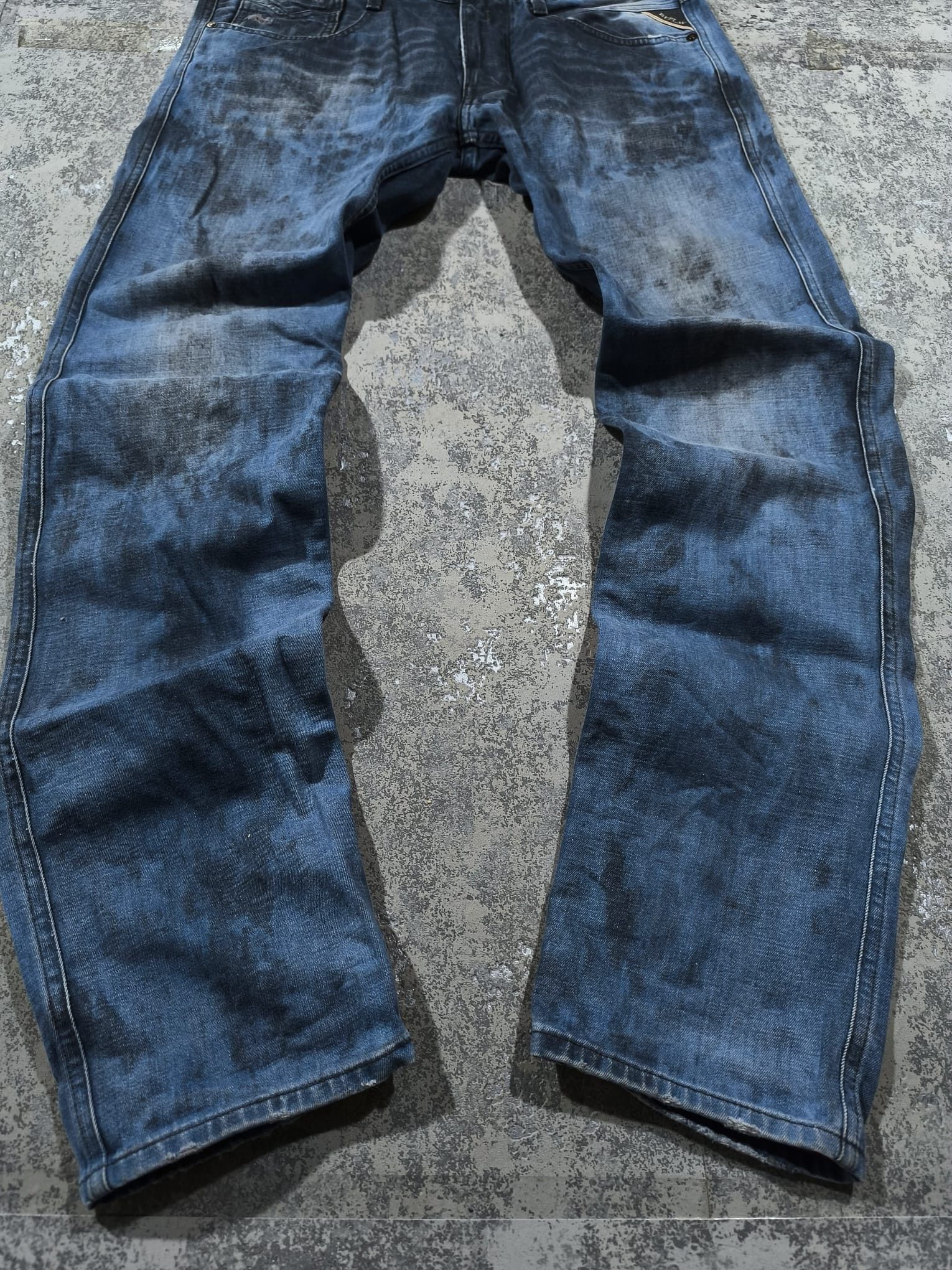 Other REPLAY ITALY HEDI SLIMANE ROCKSTAR STAINED LOOK JEANS Size US 34 / EU 50 - 11 Thumbnail