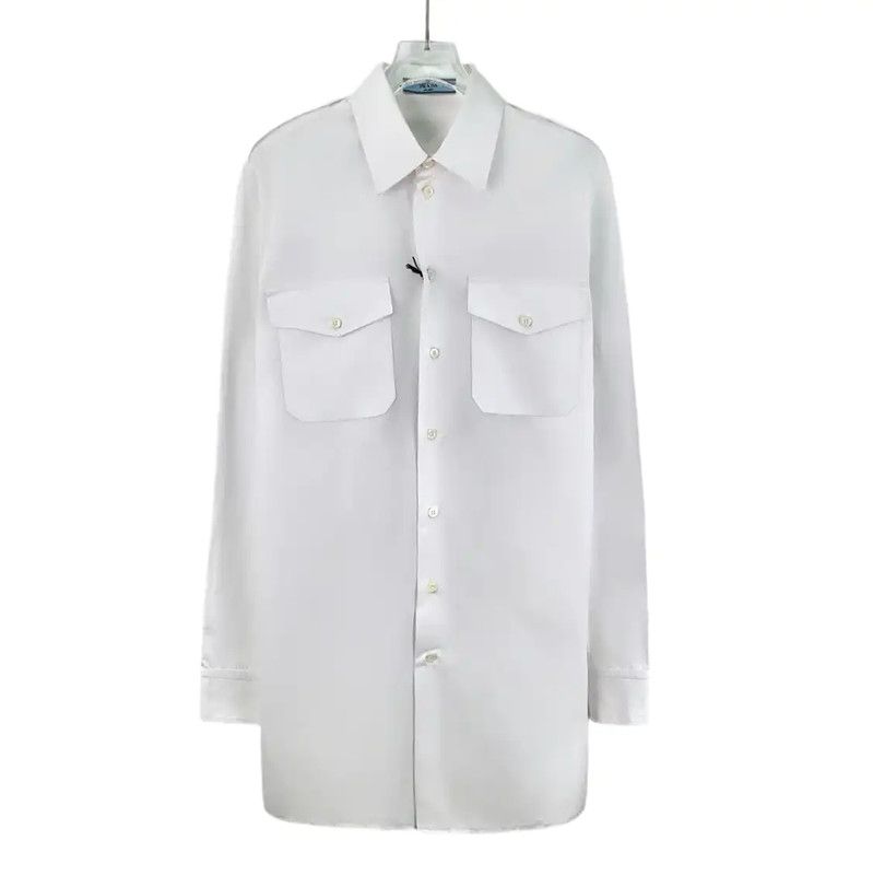Prada Prada White Cotton Women's Shirt Size S / US 4 / IT 40 - 1 Thumbnail