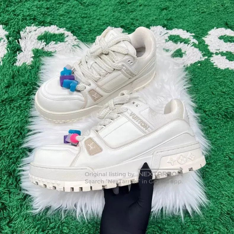 Louis Vuitton louis vuitton white chunky trainer shoes- Size US 8.5 / EU 41-42 - 2 Thumbnail