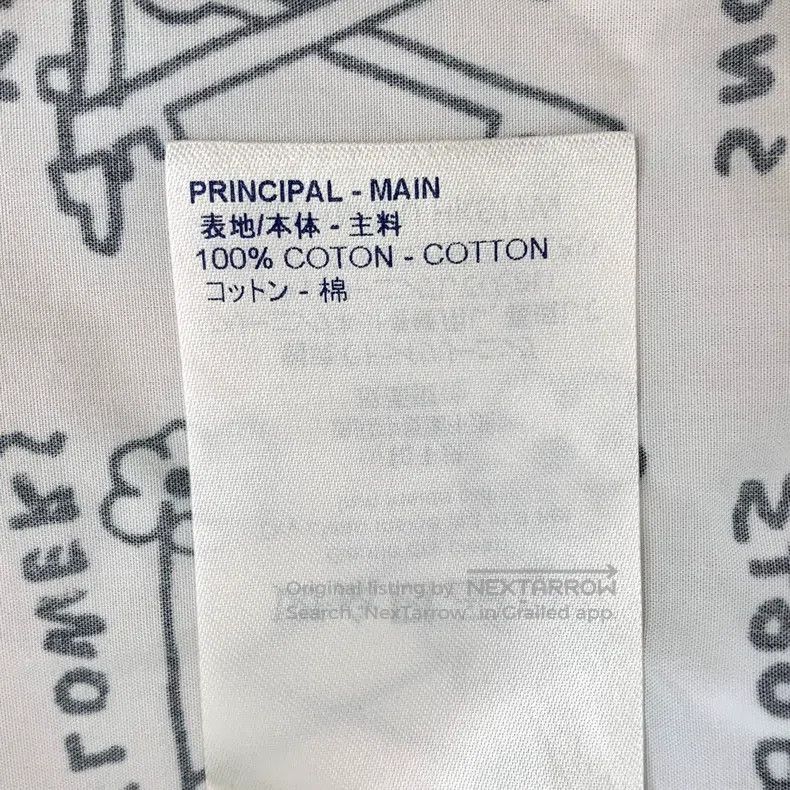 Louis Vuitton Louis Vuitton White logo graffiti full-print cotton lapel Size US XL / EU 56 / 4 - 7 Thumbnail