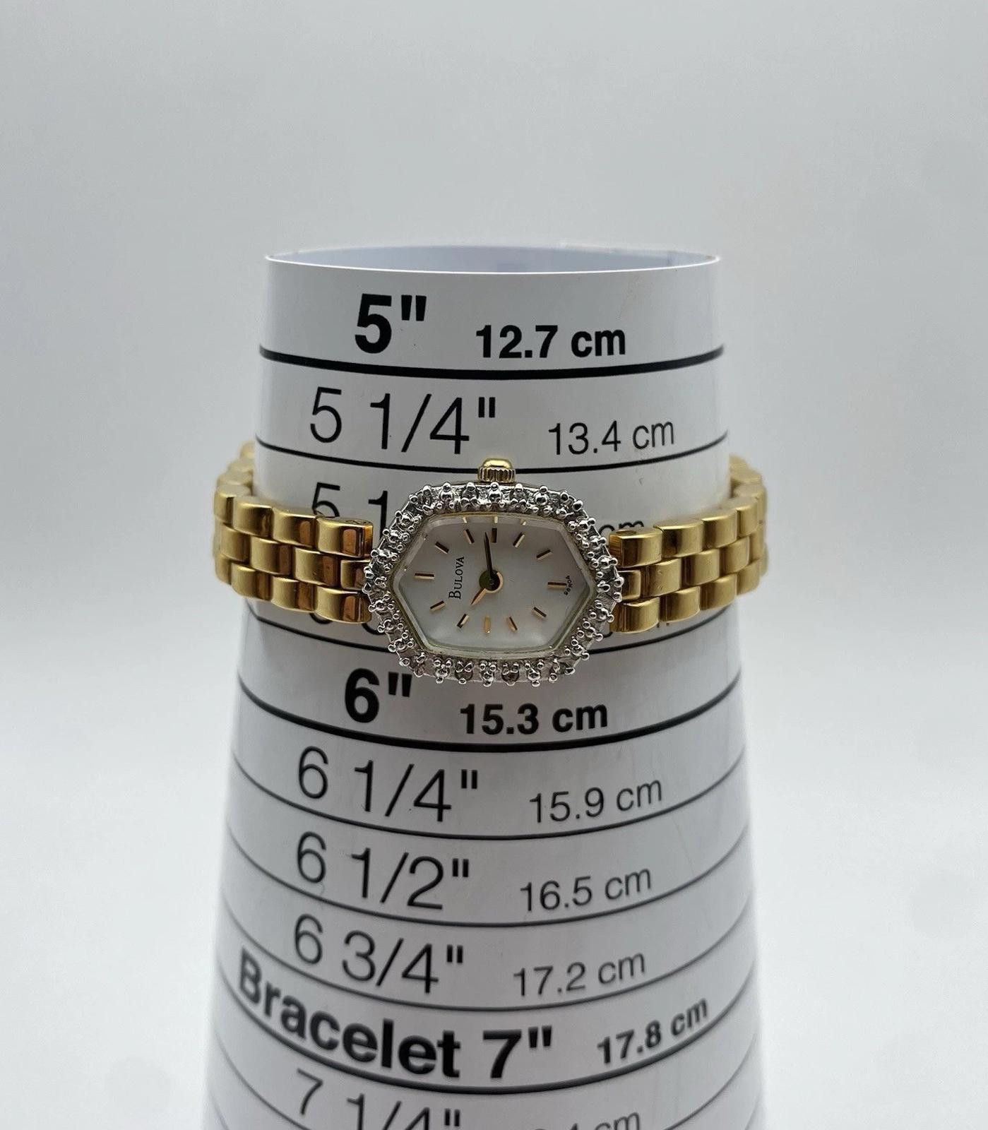 Bulova Vintage Bulova T6 Diamond Ladies Watch 1996 Gold Tone 98R04 Size ONE SIZE - 7 Thumbnail