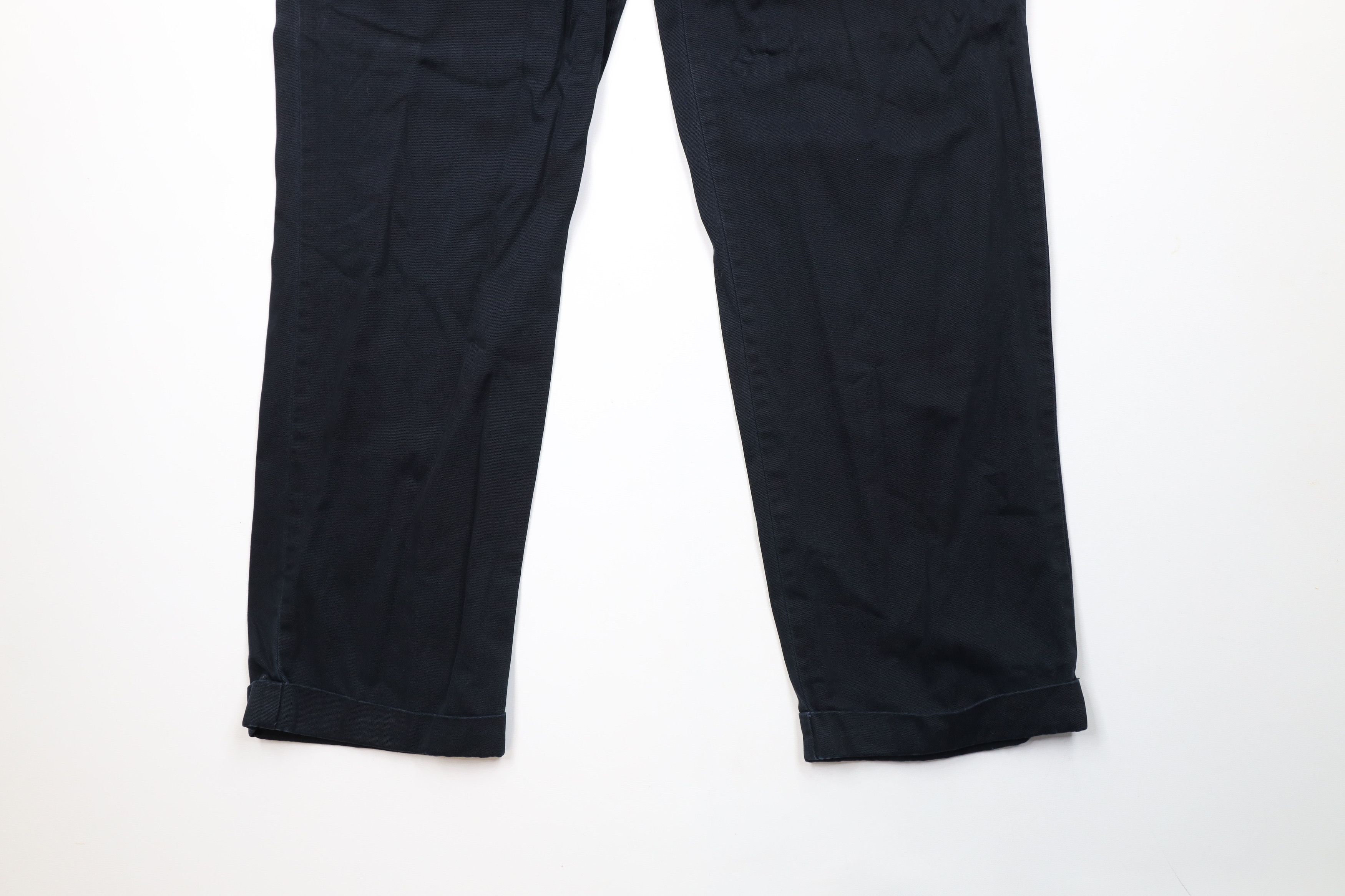 Cabelas × Vintage Vintage Cabelas Pleated Cuffed Straight Leg Chino Pants Navy Size US 36 / EU 52 - 4 Thumbnail