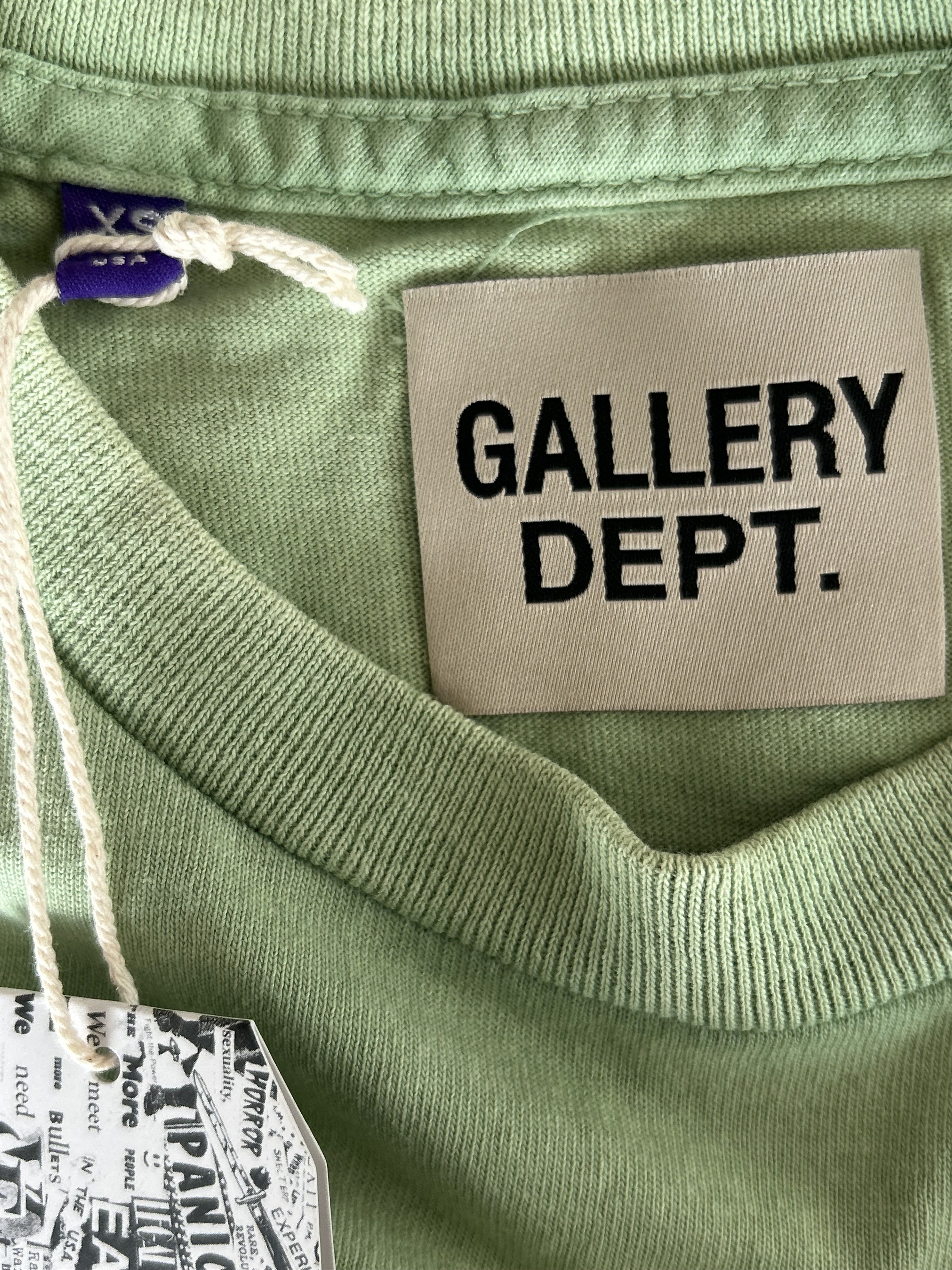 Gallery Dept. Vintage Green & White Paint Splatter Logo T-Shirt Size US XS / EU 42 / 0 - 3 Thumbnail