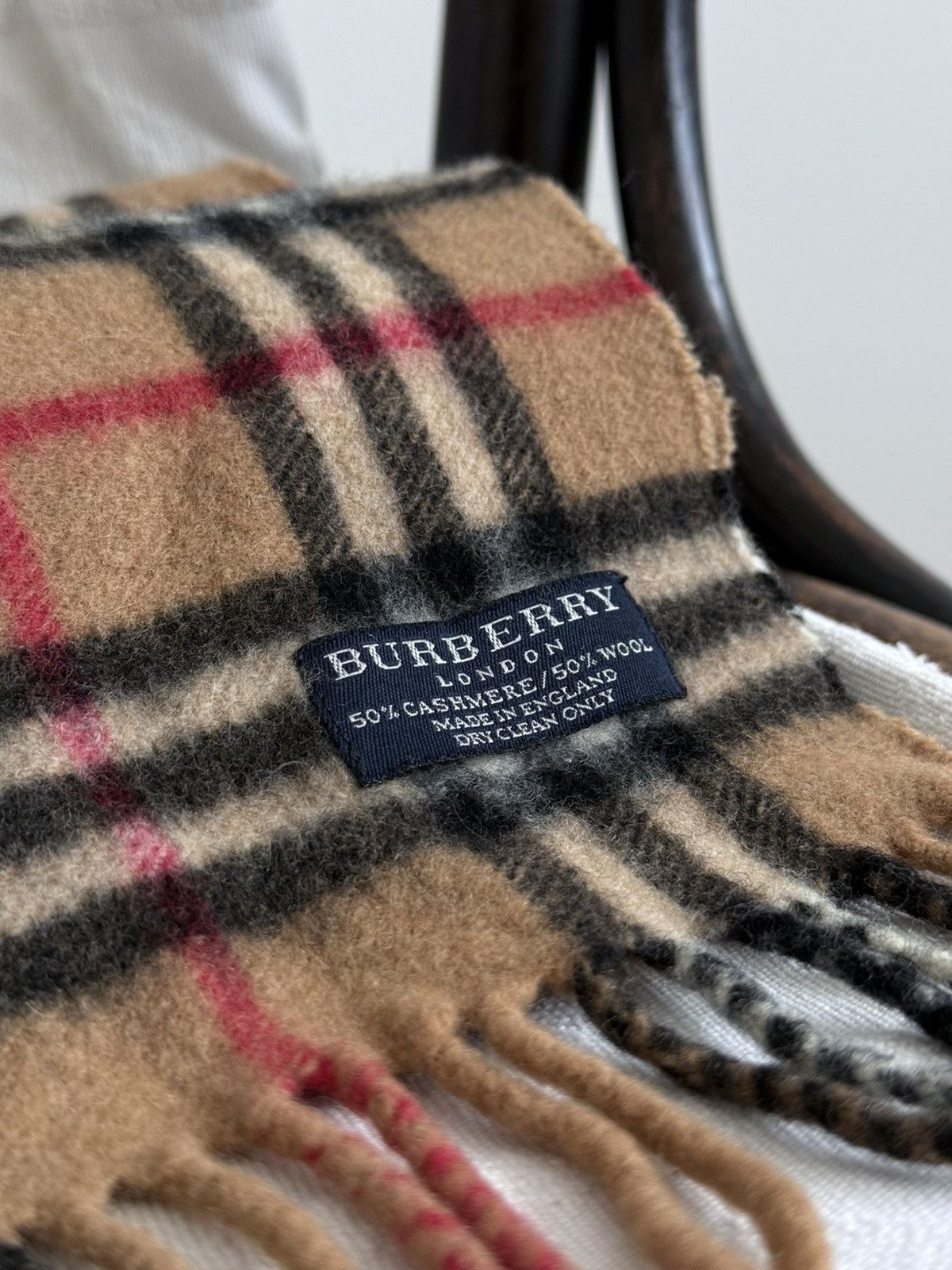 Burberry Burberry Cashmere Wool Nova Check Scarf Size ONE SIZE - 2 Thumbnail