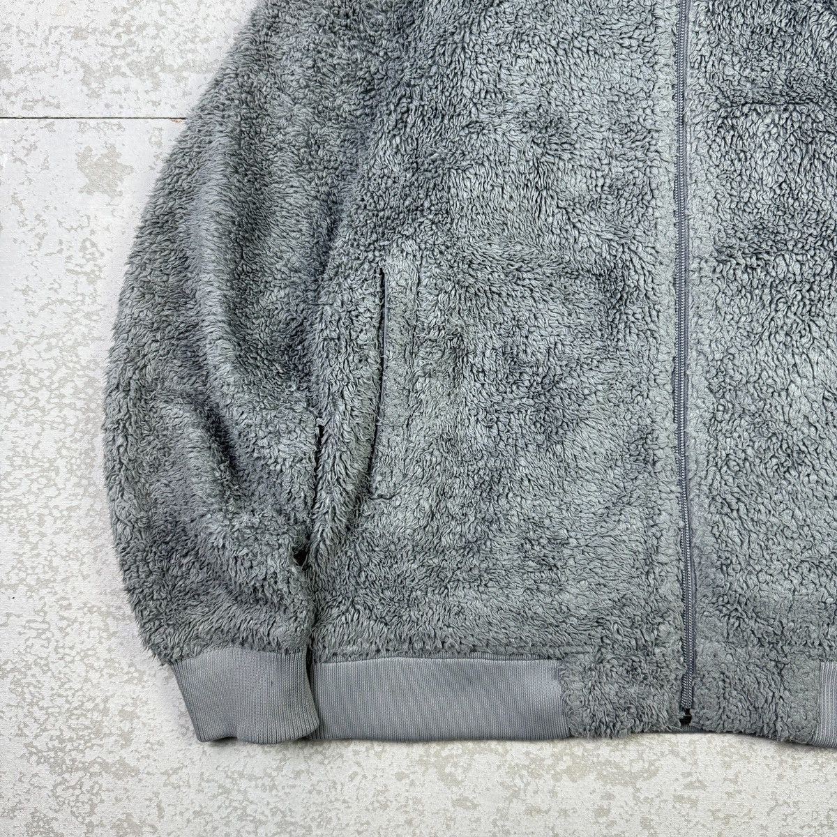 New Balance New Balance Grey Fleece Zipper Hooded Jacket Size US L / EU 52-54 / 3 - 4 Thumbnail
