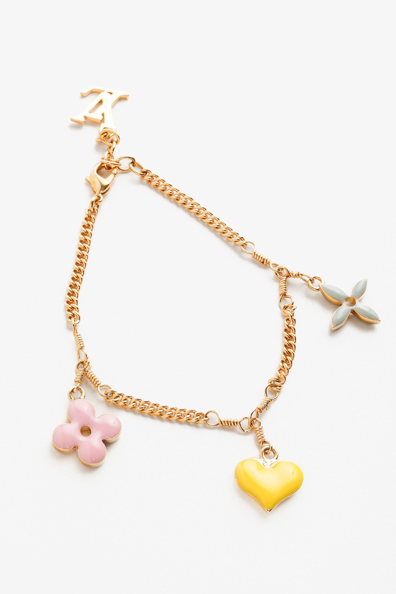 Louis Vuitton Louis Vuitton Sweet Monogram Gold-Tone Charm Bracelet Size ONE SIZE - 1 Thumbnail