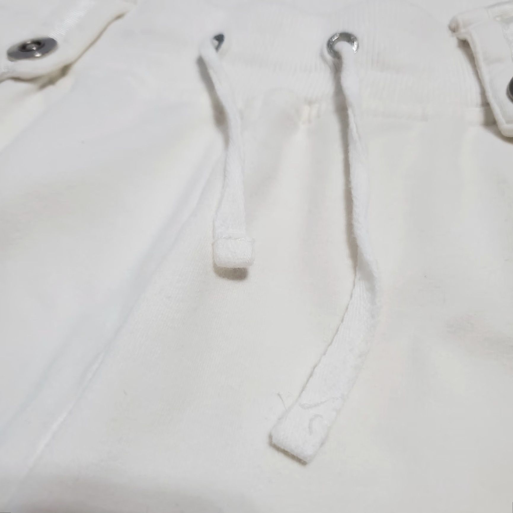 Bcbgmaxazria VINTAGE BCBGMAXAZRIA Sweatpants Women M Ivory Embellished Straight Leg Pull On Lounge Y2K 90s Size 32" / US 10 / IT 46 - 6 Thumbnail