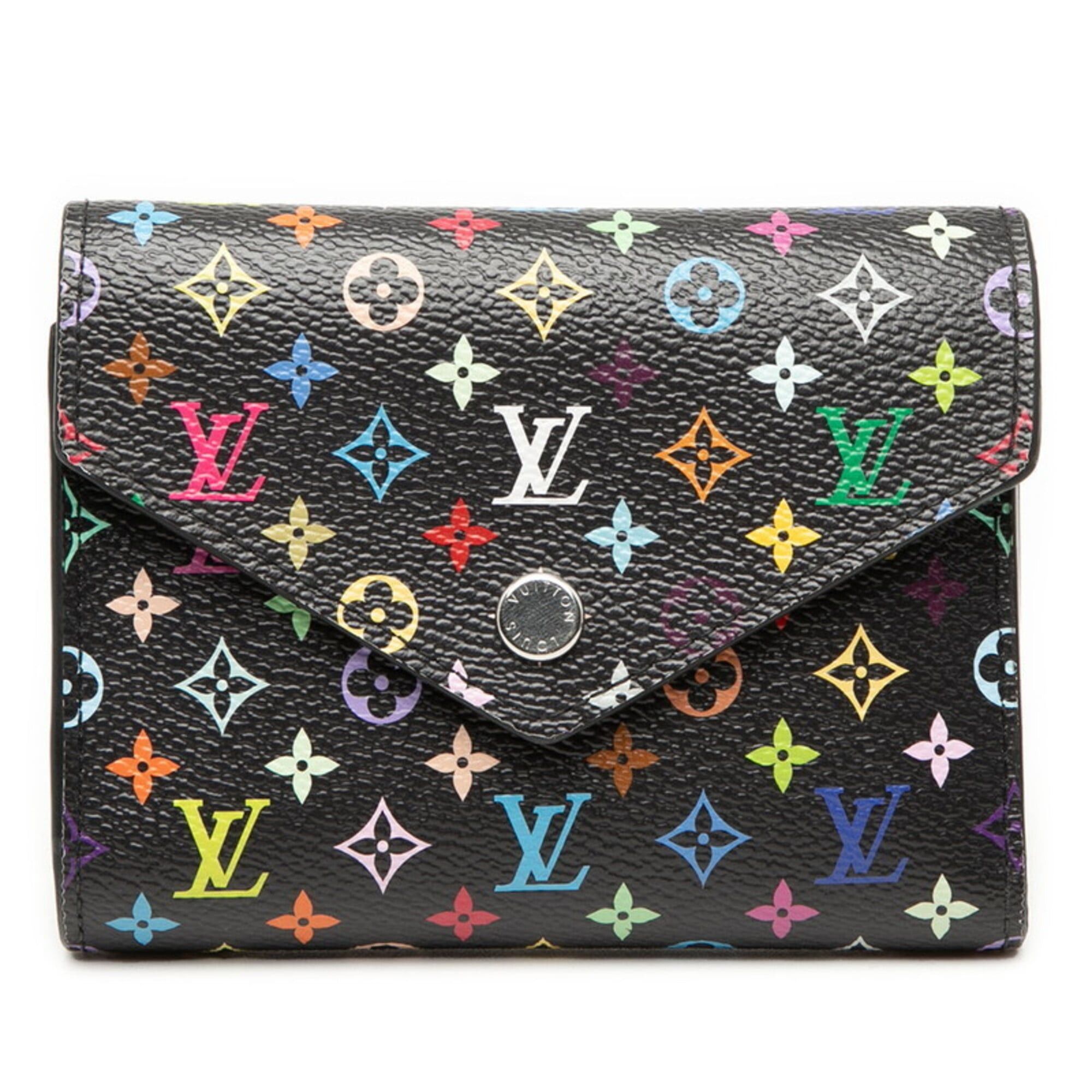 Louis Vuitton Louis Vuitton x Takashi Murakami Portefeuille Victorine Tri-fold Wallet M14163 Black Women's LOUIS VUITTON Size ONE SIZE - 1 Thumbnail