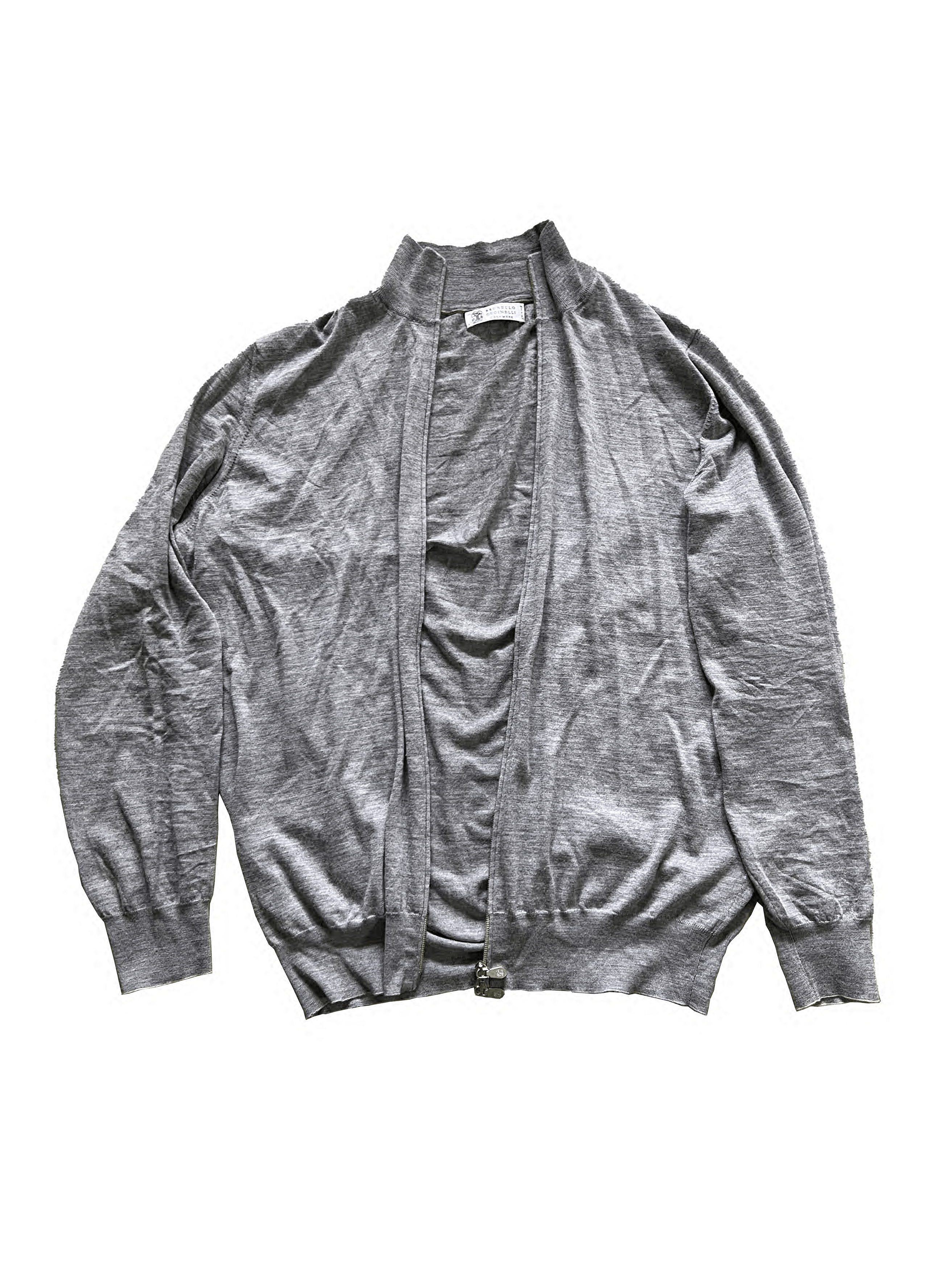 Brunello Cucinelli BRUNELLO CUCINELLI ZIP-UP KNIT CARDIGAN Size US L / EU 52-54 / 3 - 1 Thumbnail