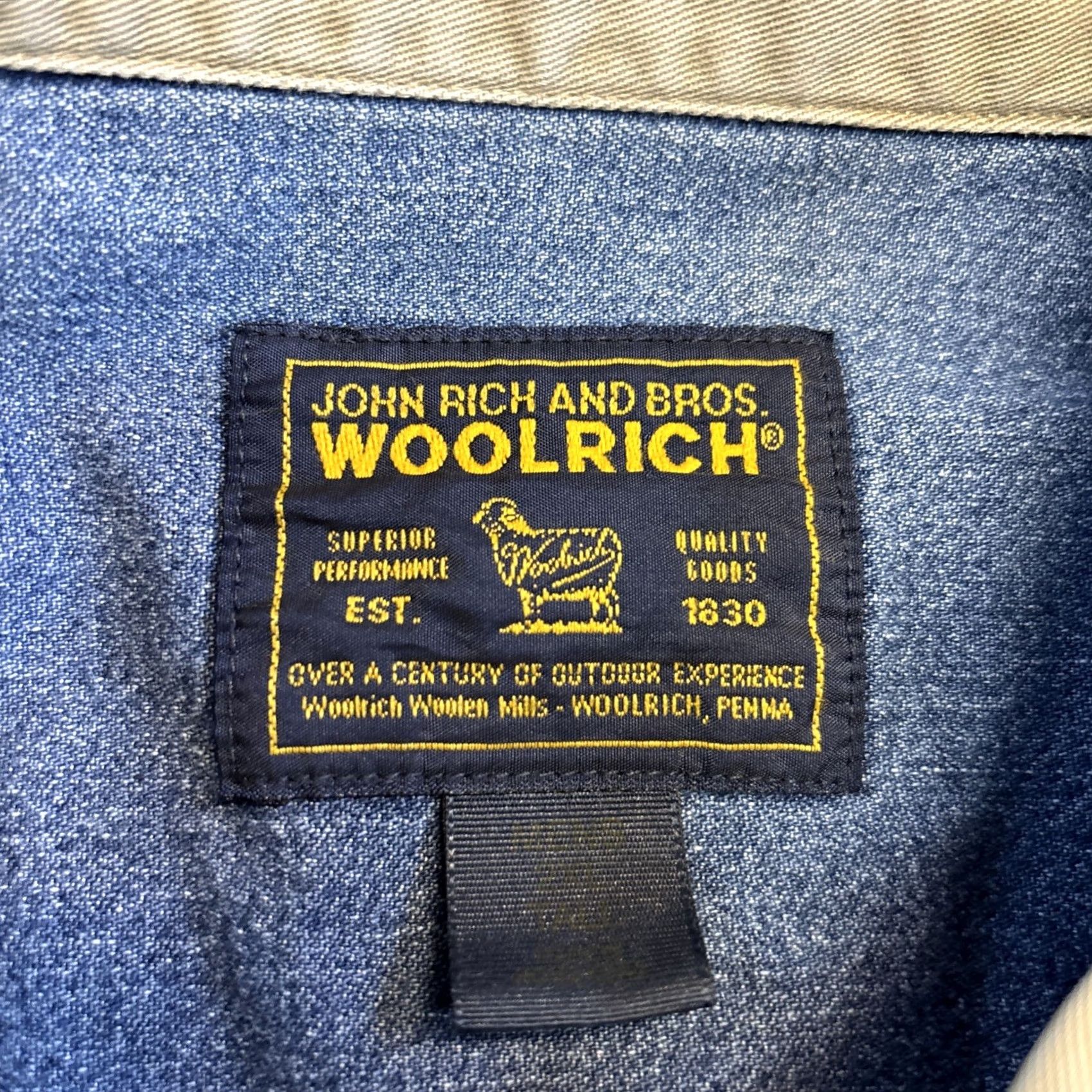 Vintage VINTAGE Woolrich Denim Long Sleeve Shirt Collared Button-Up 2XLT Big & Tall Men Blue Size US XXL / EU 58 / 5 - 3 Thumbnail