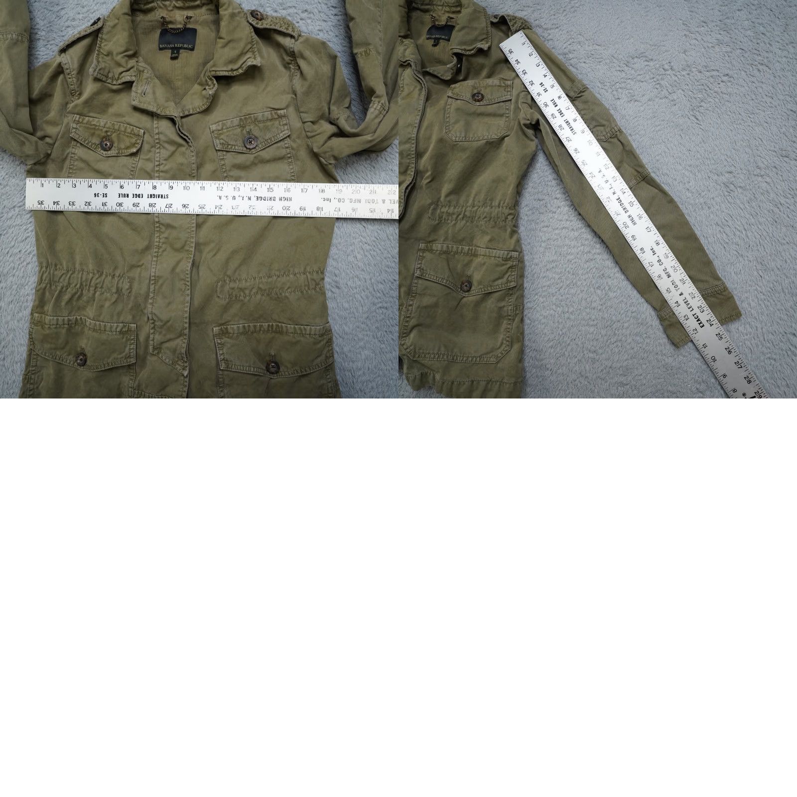 Banana Republic Banana Republic Military Jacket Womens S Green Canvas Cargo Military Jacket Women S Green canvas Jacket Size S / US 4 / IT 40 - 9 Thumbnail