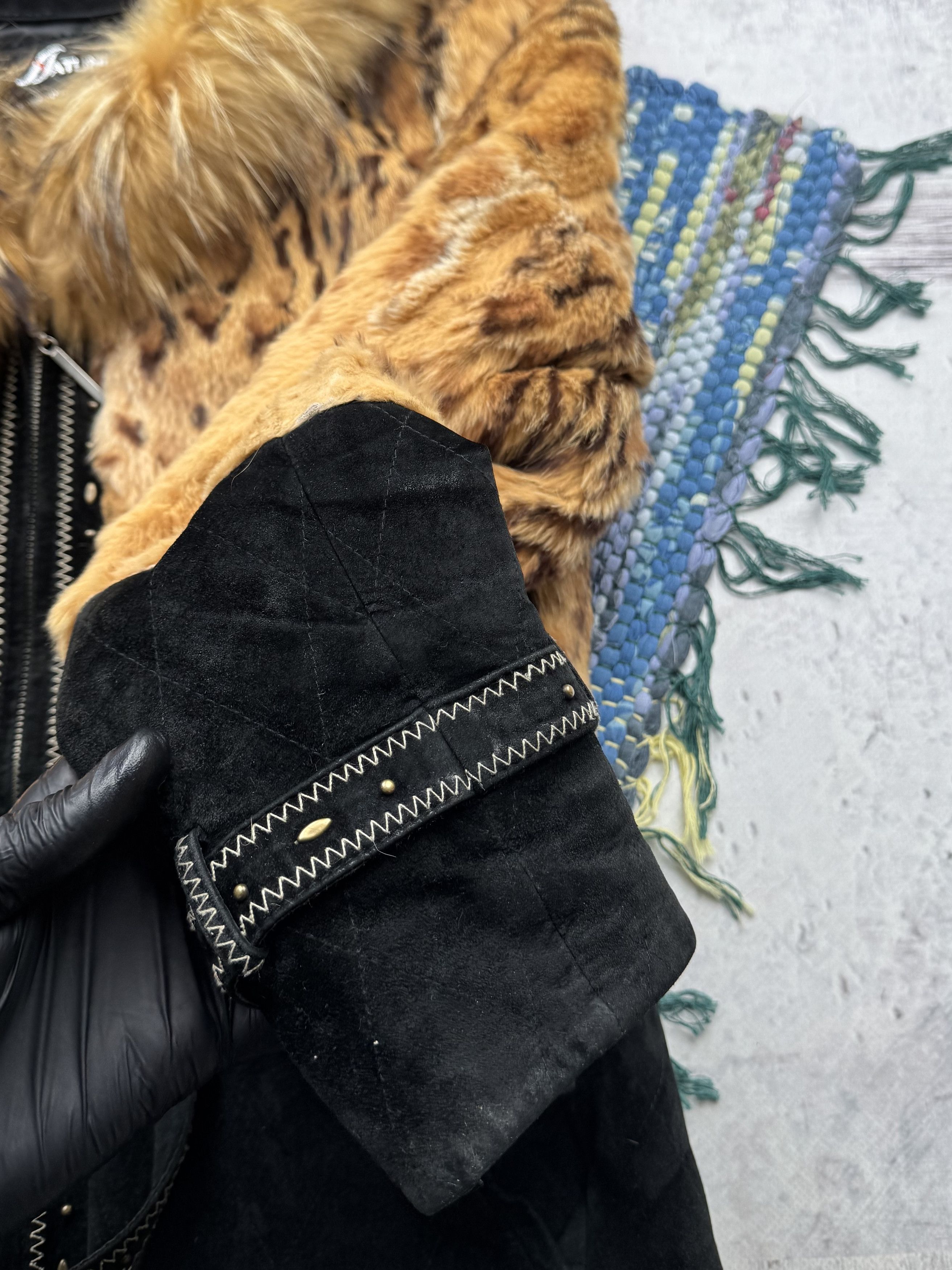 Vintage Vintage Real Fur/Suede Hooded Coat With Belted A238D15 Size M / US 6-8 / IT 42-44 - 8 Thumbnail