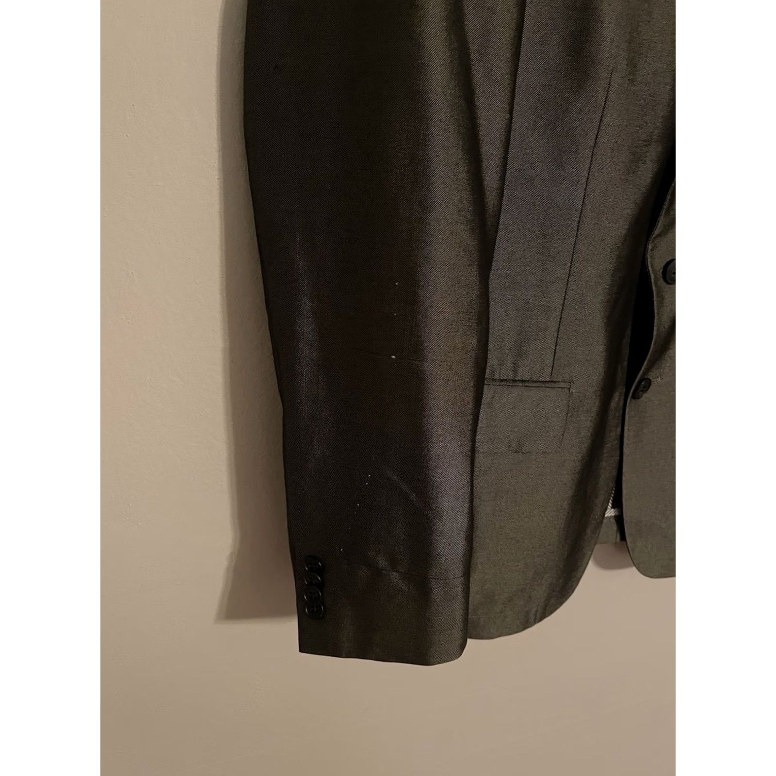John Varvatos John Varvatos USA Blazer Jacket - Polyester Rayon Gray - Men's 42R Size 42R - 5 Thumbnail