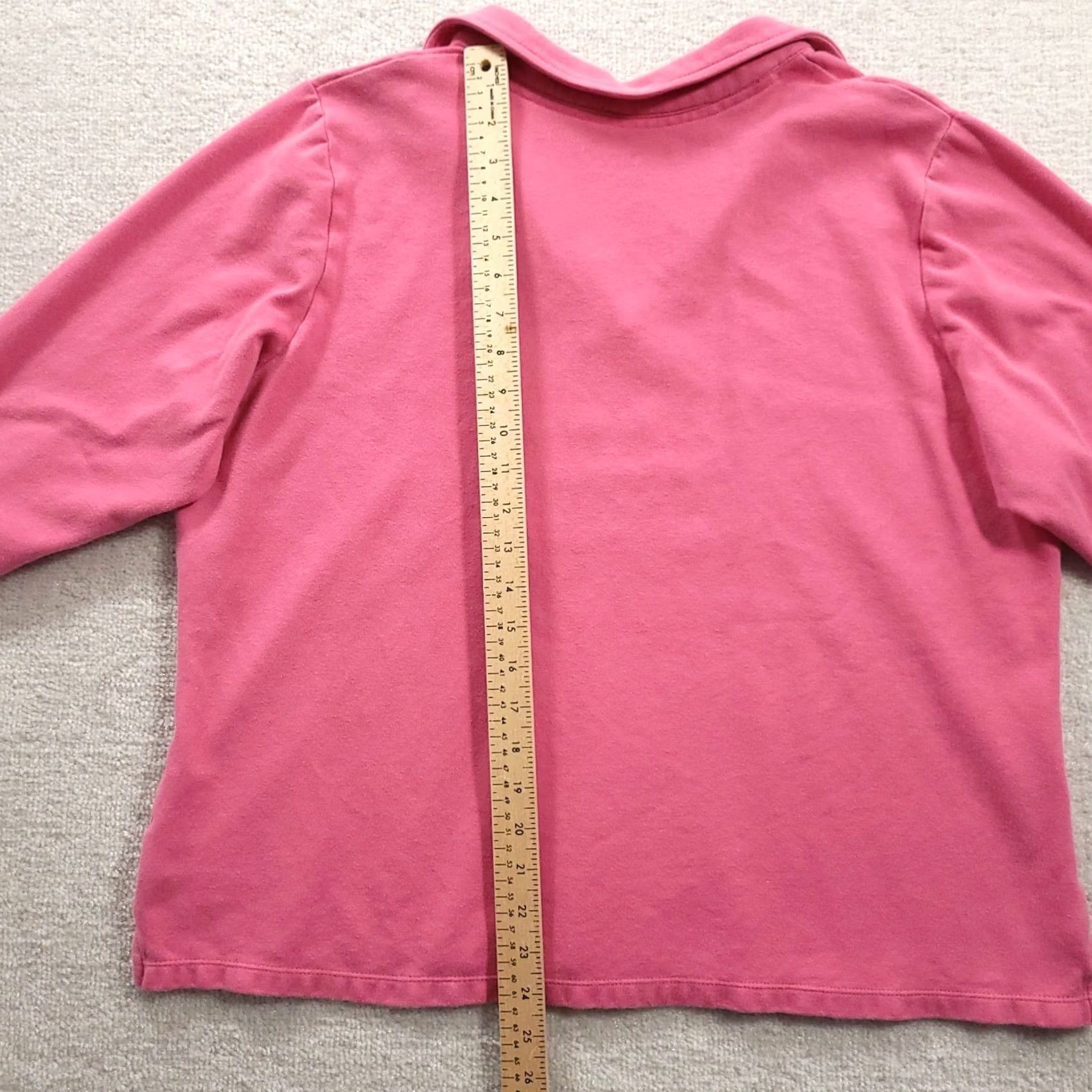Vintage Fashion Bug Polo Shirt 3/4 Sleeve V-Neck Pink 22/24W Women Casual Shirt Size 3XL / US 20-22 - 5 Thumbnail