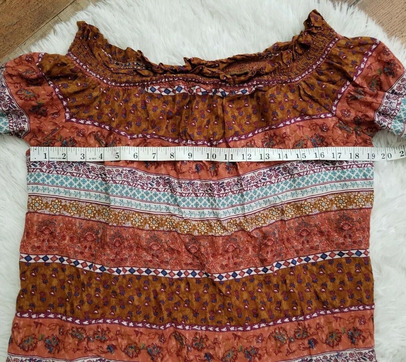 Designer Beach Lunch Lounge Top Medium Boho Long Sleeve hippie Size M / US 6-8 / IT 42-44 - 6 Thumbnail