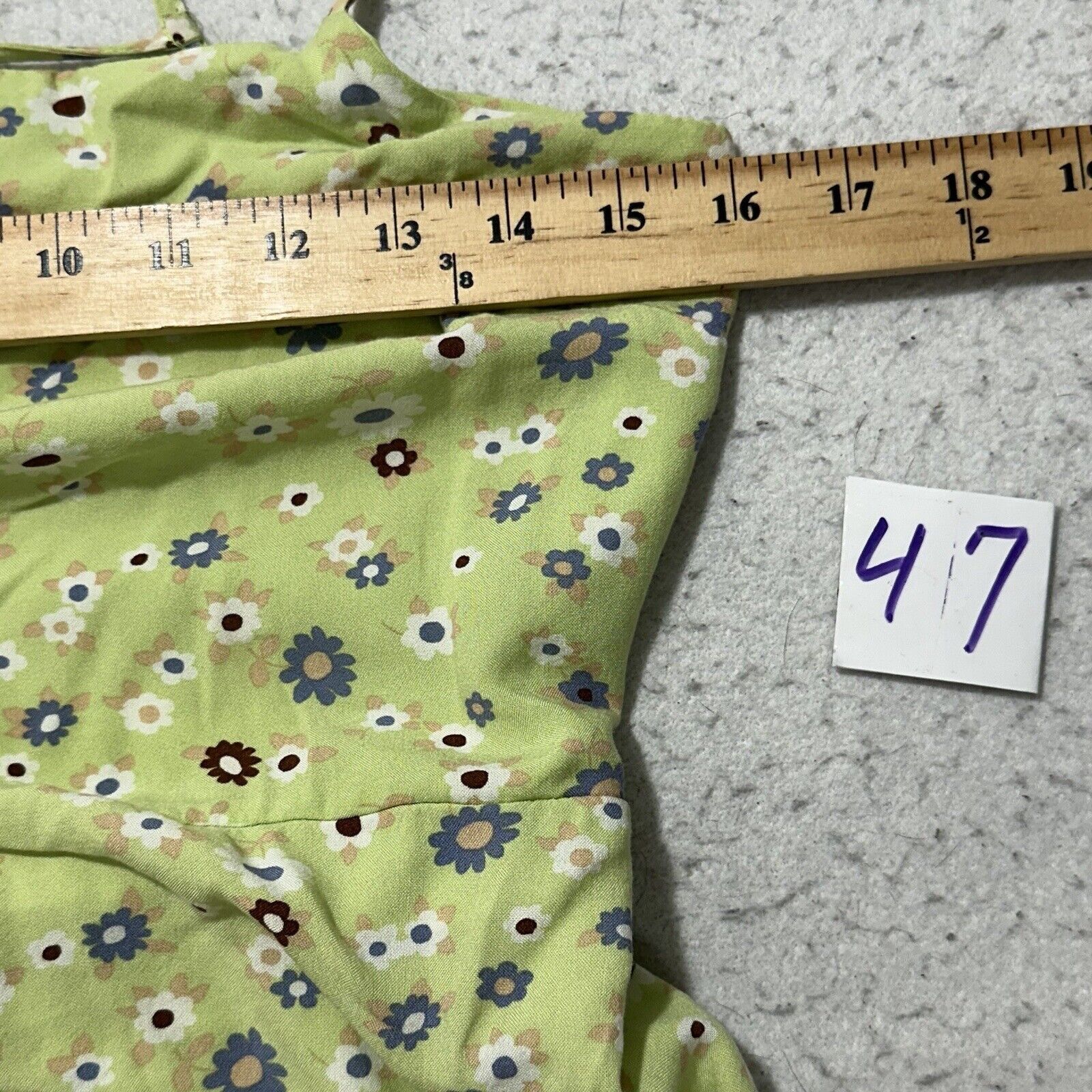 Other Kendall + Kylie Medium Green Floral Dainty Mini Dress Size M / US 6-8 / IT 42-44 - 7 Thumbnail
