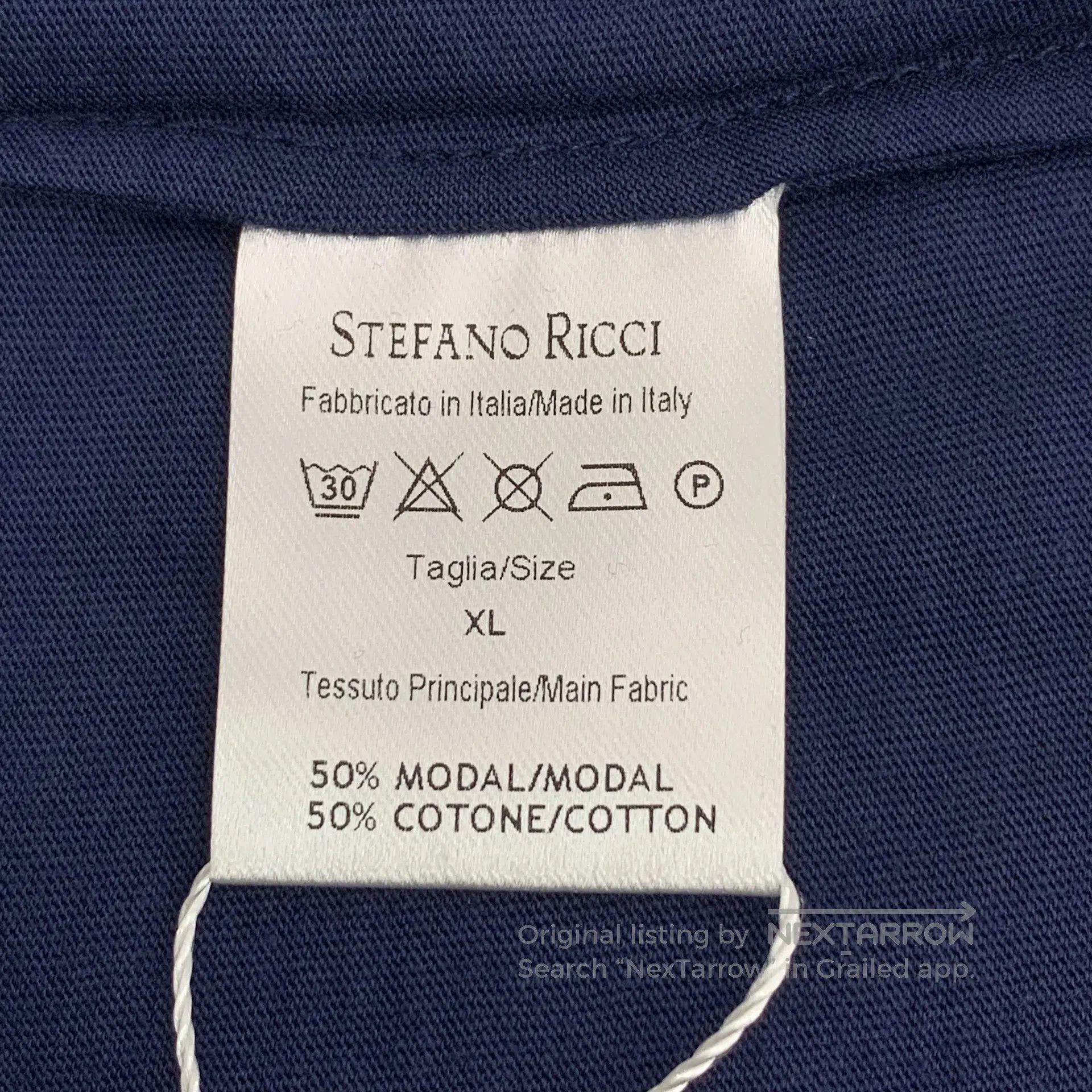 Stefano Ricci Stefano Ricci Dark Blue Eagle Head Logo Embroidered Cotton Size US XL / EU 56 / 4 - 8 Thumbnail
