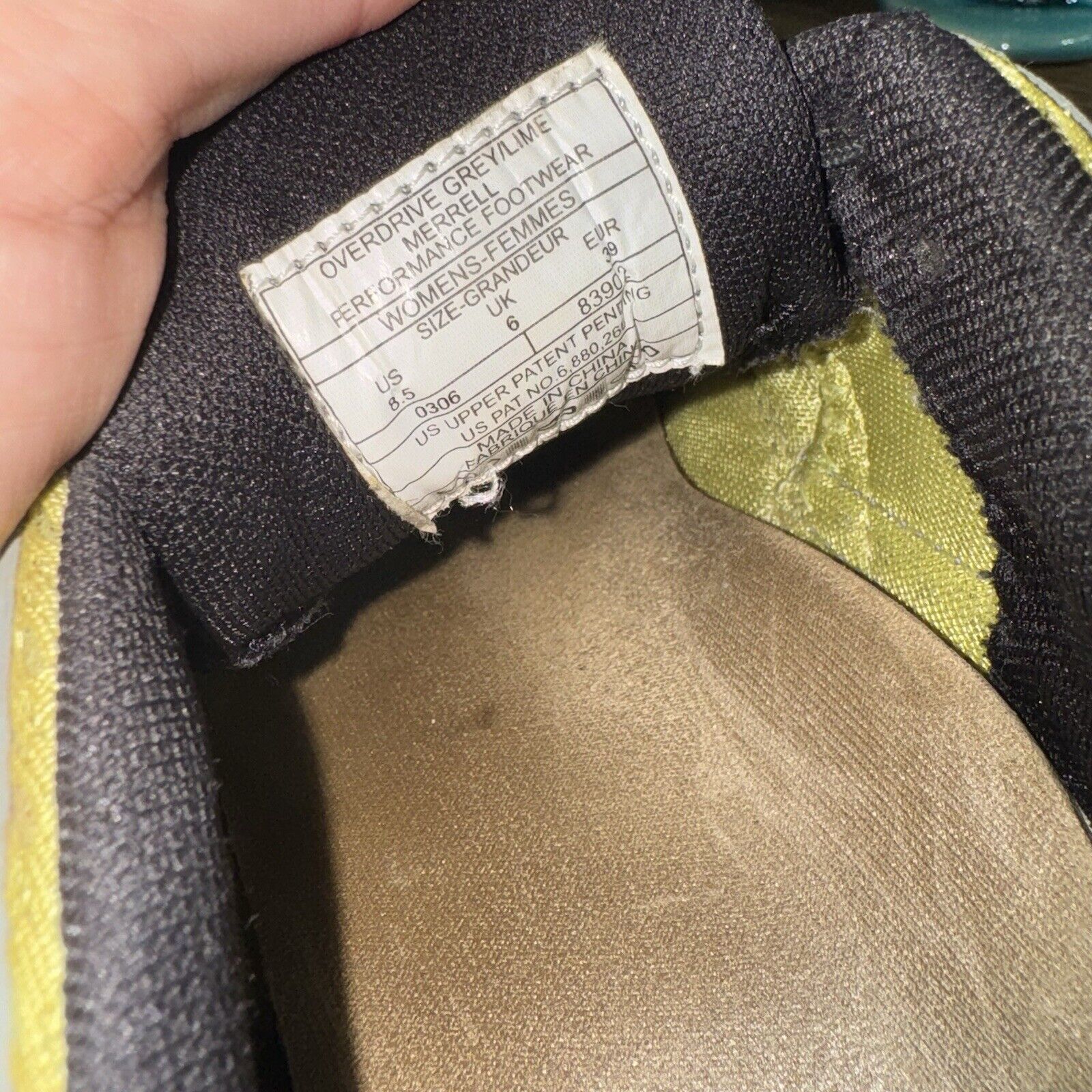 Merrell Merrell Womens Overdrive 2 Hiking Shoes Green Gray 8.5M Size US 8.5 / IT 38.5 - 5 Thumbnail