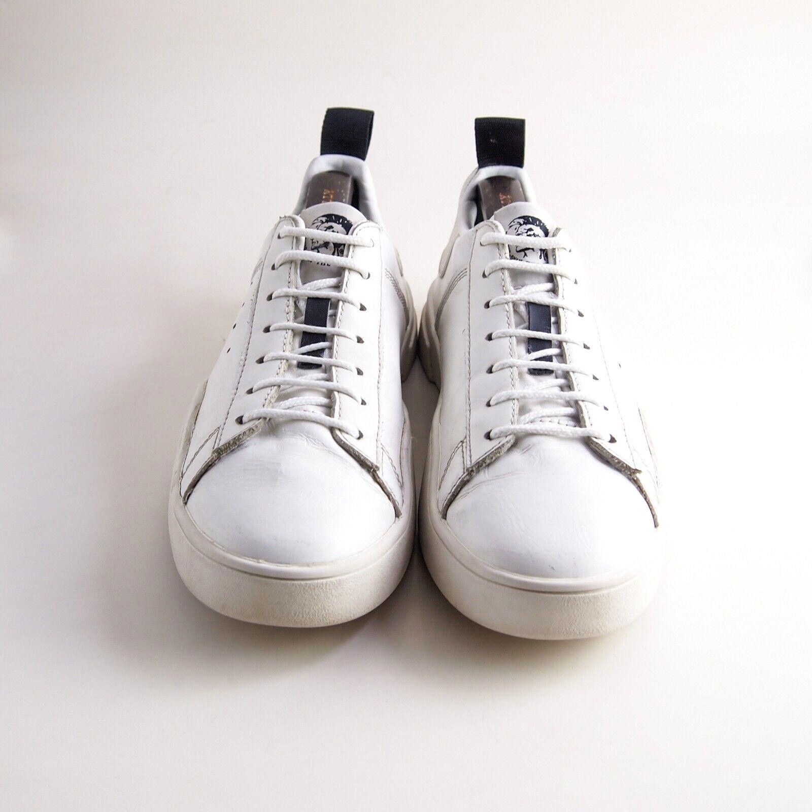 Diesel Diesel Low Top Sneakers White Leather Mens US 9 EU 42 Size US 9 / EU 42 - 3 Thumbnail