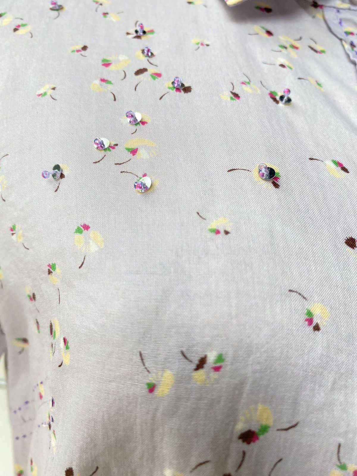 Paul Smith Paul Smith Women Lilac Floral Shirt Size S / US 4 / IT 40 - 15 Thumbnail