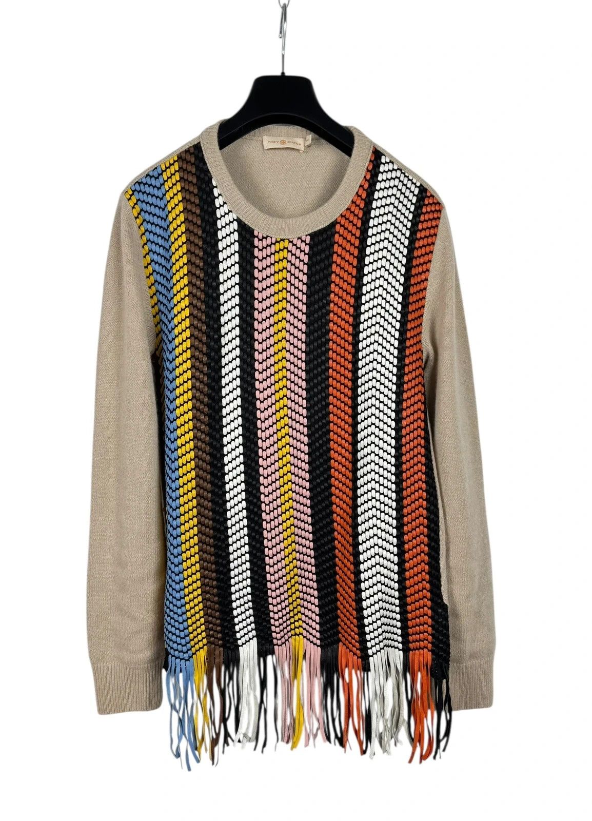 Tory Burch Tory Burch Sweater Wool Cashmere Leather Front Woven size M Size M / US 6-8 / IT 42-44 - 11 Thumbnail