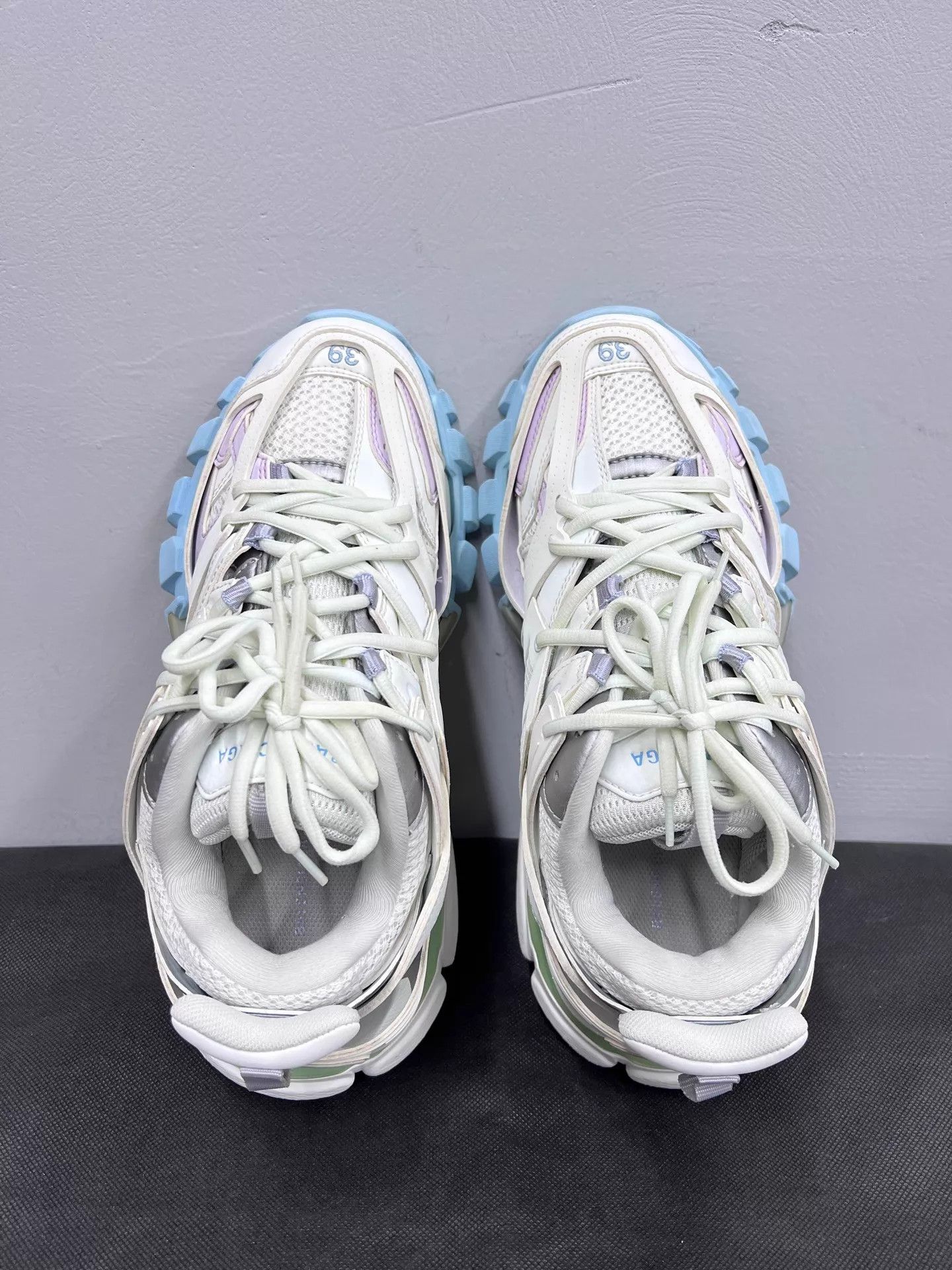 Balenciaga Balenciaga Track 1.0 Macaron White Blue Pink 39 Size US 9 / IT 39 - 4 Thumbnail