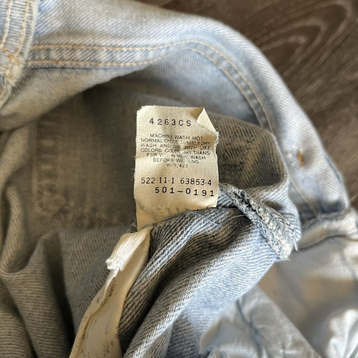 Levi's Vintage 1990s Levis 501 Reworked Buttonfly Denim Jeans 30x30 Size US 30 / EU 46 - 12 Thumbnail