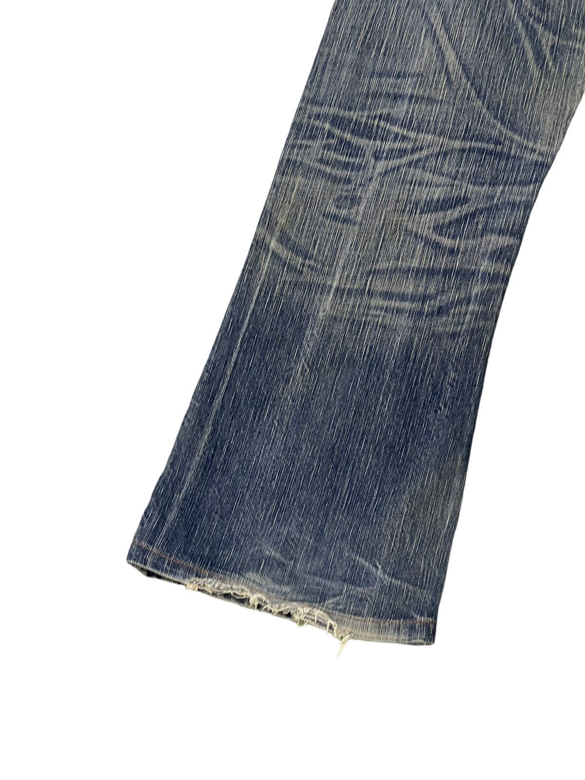 Edwin Flare Jeans Edwin Japan Faded Distress Boot Cut 8🟦0 Size US 35 - 14 Thumbnail