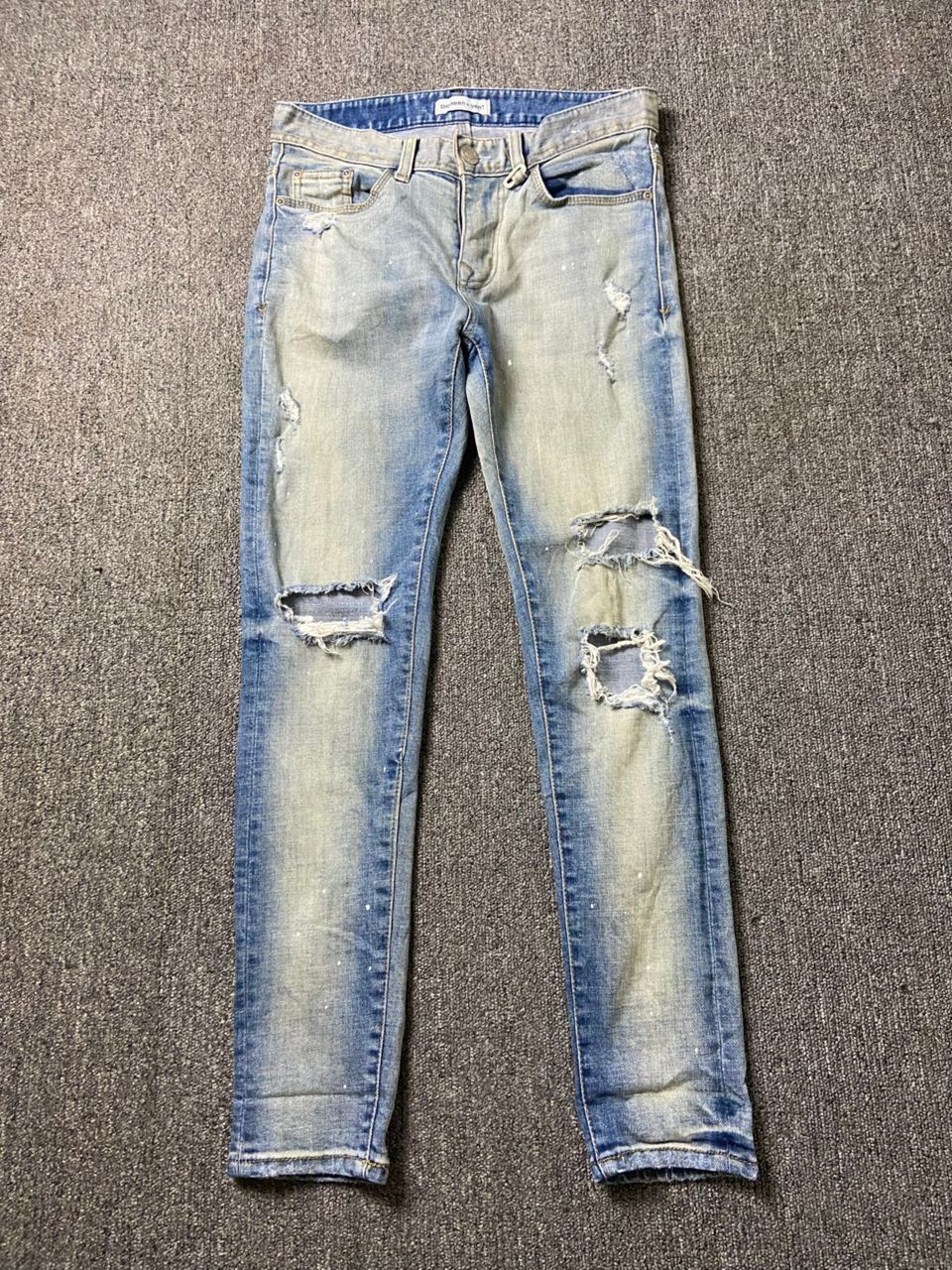 Japanese Brand Digreen + Vert Distressed Ripped Denim Jeans (197) Size US 30 / EU 46 - 1 Thumbnail