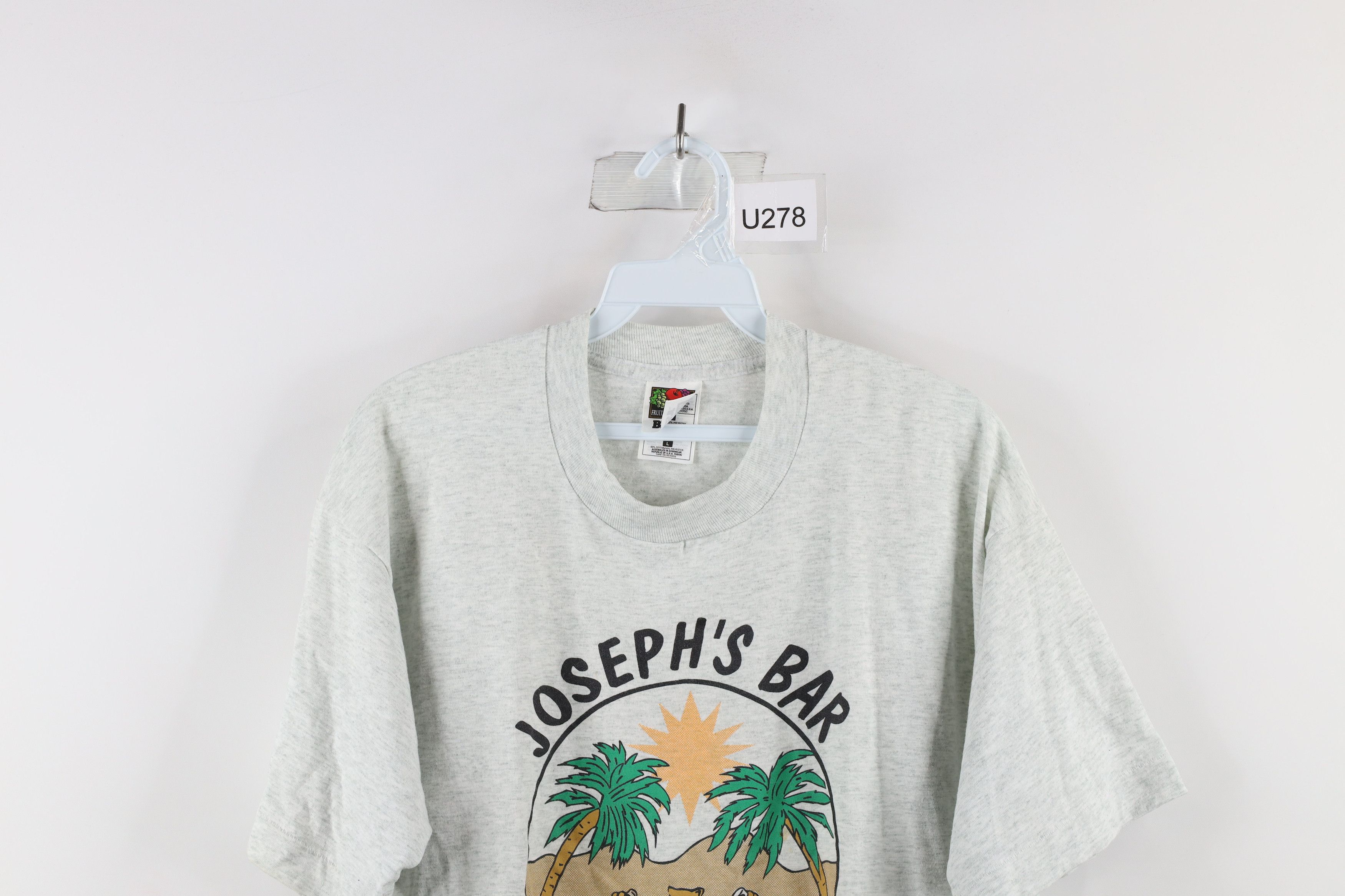 Vintage Vintage 90s Streetwear Josephs Bar Camel T-Shirt Gray Size US L / EU 52-54 / 3 - 2 Thumbnail