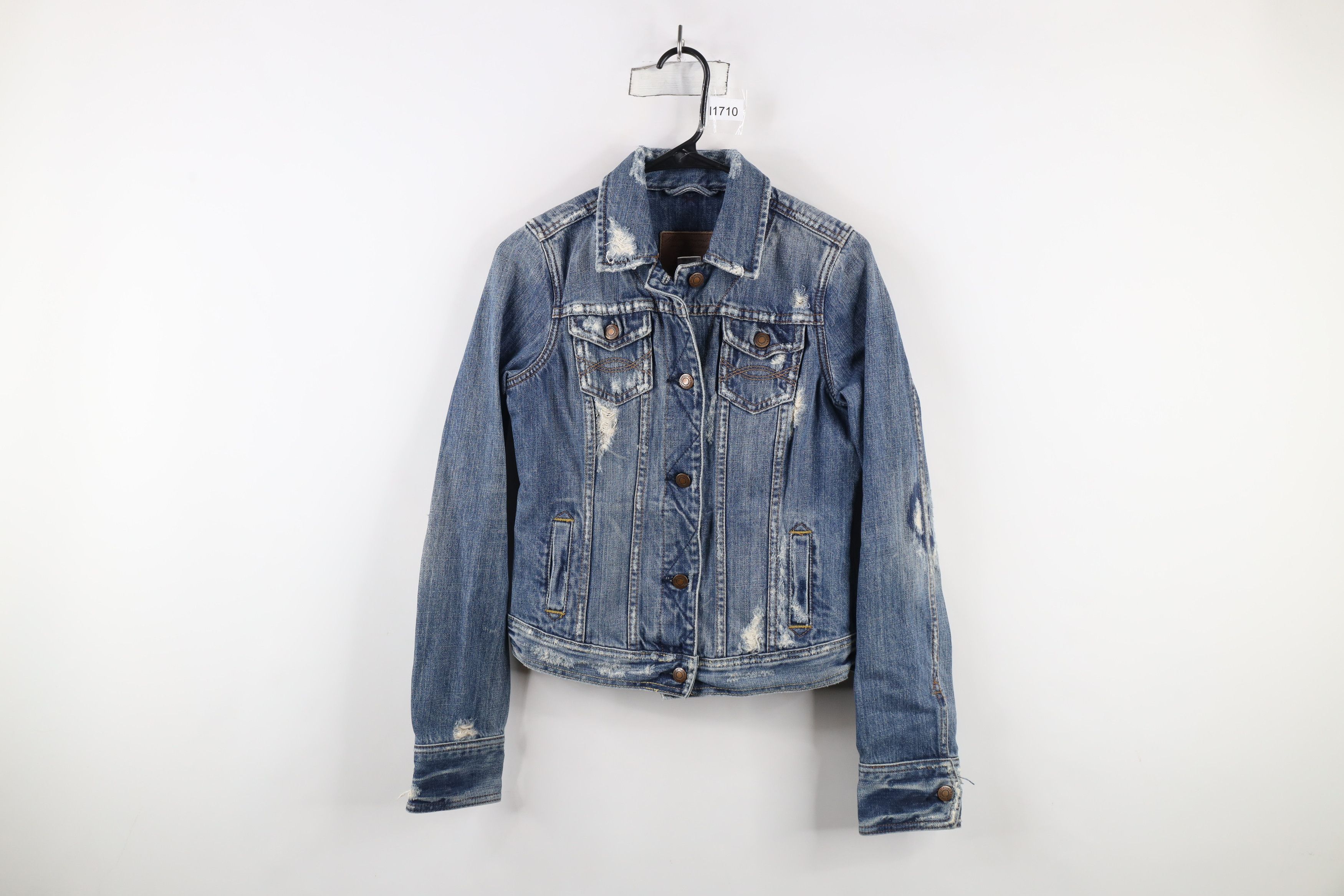 Abercrombie & Fitch × Vintage Vintage Y2K Abercrombie & Fitch Denim Jean Trucker Jacket Size S / US 4 / IT 40 - 1 Thumbnail