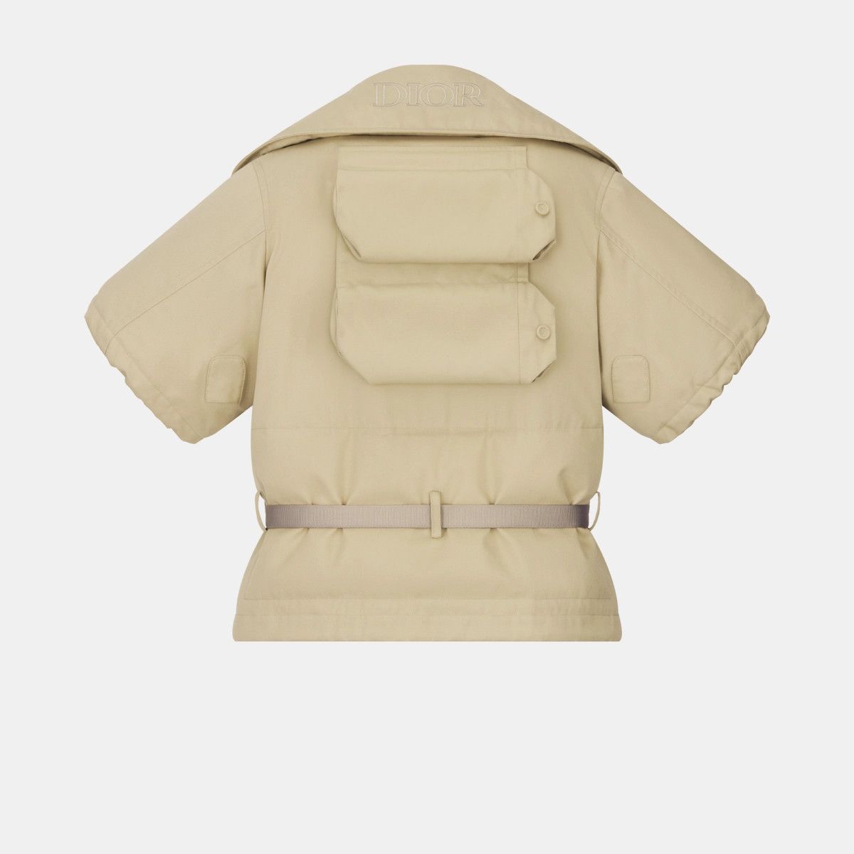 Dior o1w1db11024 Short Sleeved Blouson in Beige Size US XL / EU 56 / 4 - 7 Thumbnail