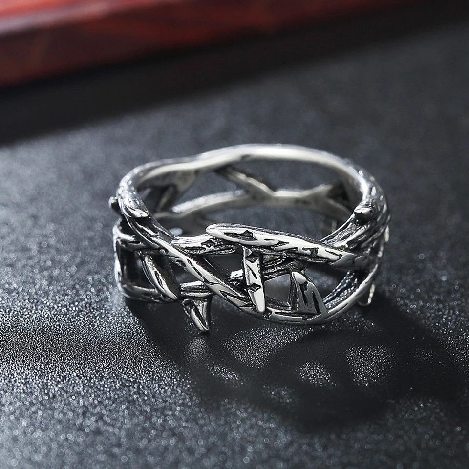 Jewelry × Vintage Retro Peace Olive Branch Stainless Steel Ring (Size 10) Size ONE SIZE - 1 Thumbnail