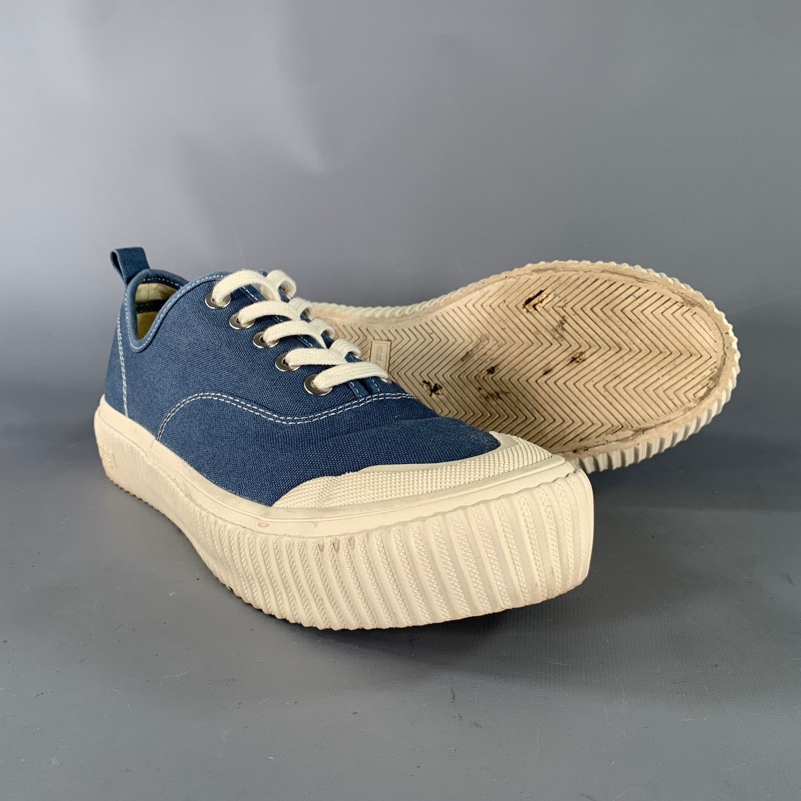 SeaVees SEAVEES Size 9.5 Blue Canvas Platform Sneakers Size US 9.5 / EU 42-43 - 5 Thumbnail