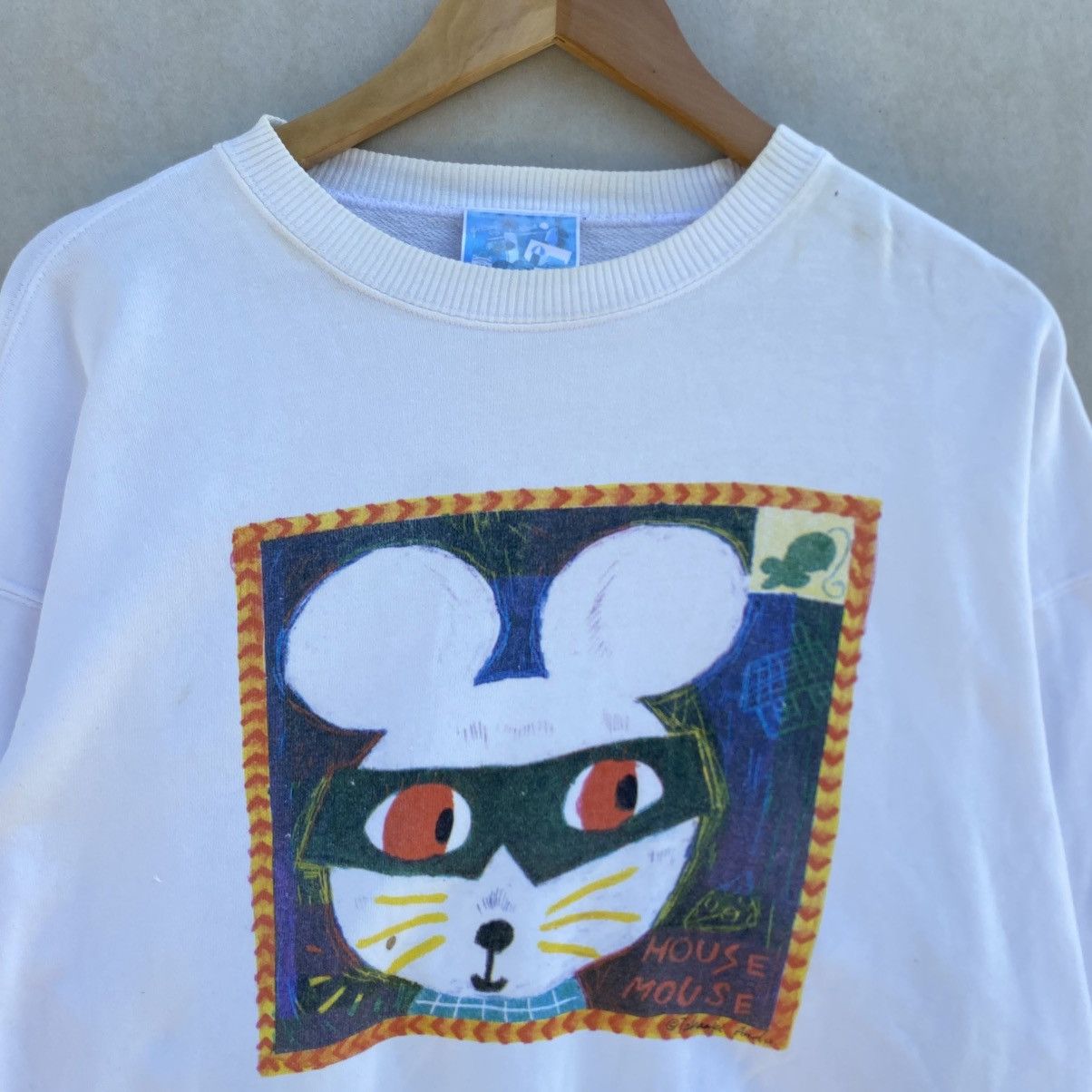 Japanese Brand × Vintage Vintage House Mouse Takanki Ando Sweatshirt Crewneck Size US L / EU 52-54 / 3 - 4 Thumbnail