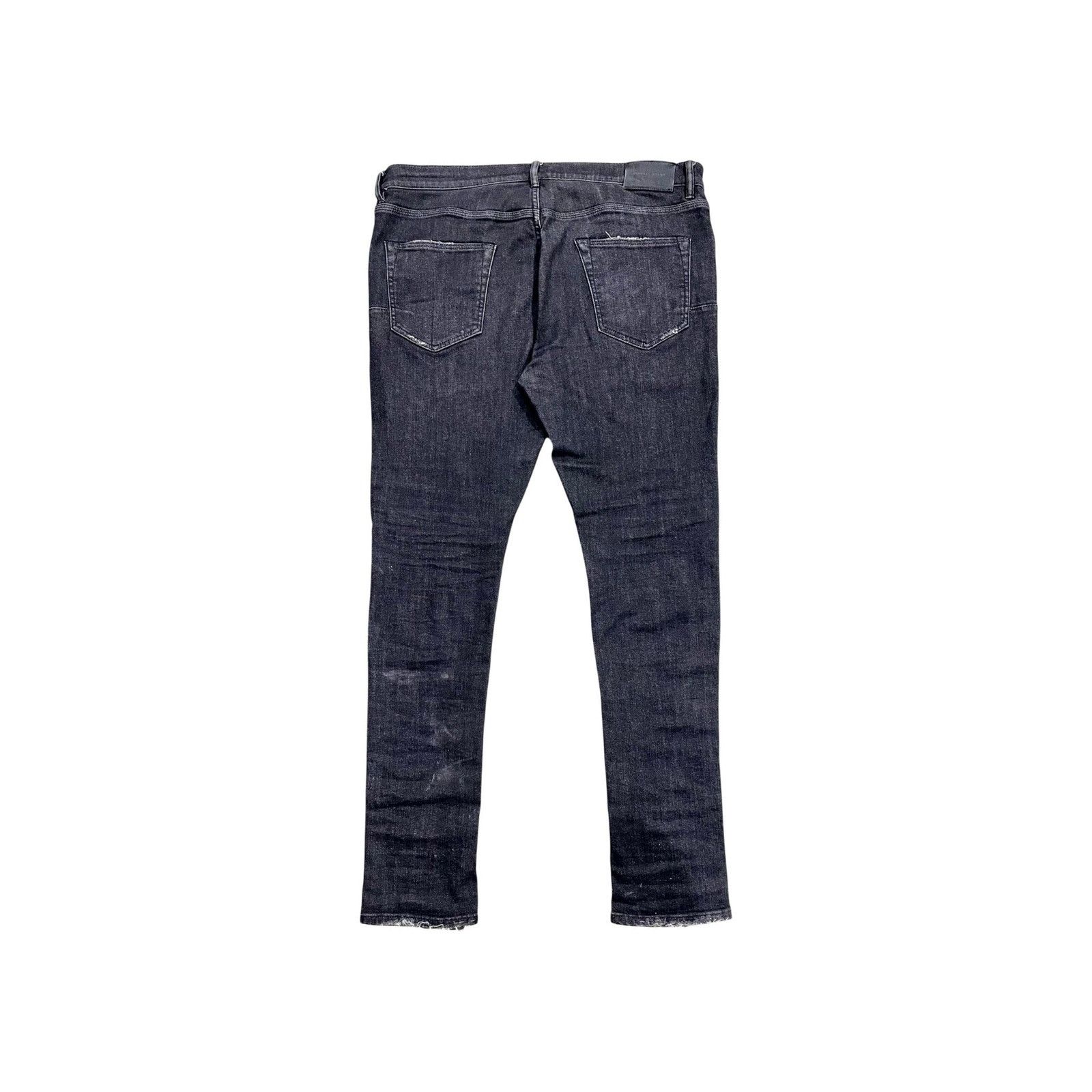 Purple Brand Purple Brand Splatter Ripped Black Wash Jeans Size US 33 - 2 Thumbnail