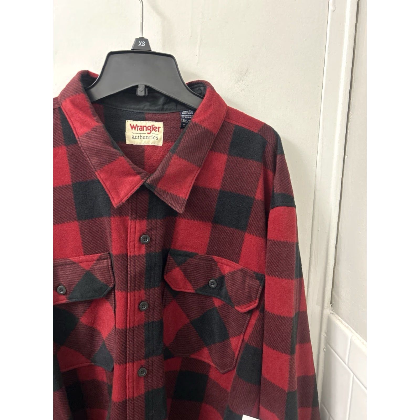 Wrangler VINTAGE: No Wrangler Shirt Mens 3XL Fleece Red Black Buffalo Plaid Long Sleeve Button-Up Collared Pocketed Casual Workwear Size US XXL / EU 58 / 5 - 6 Thumbnail